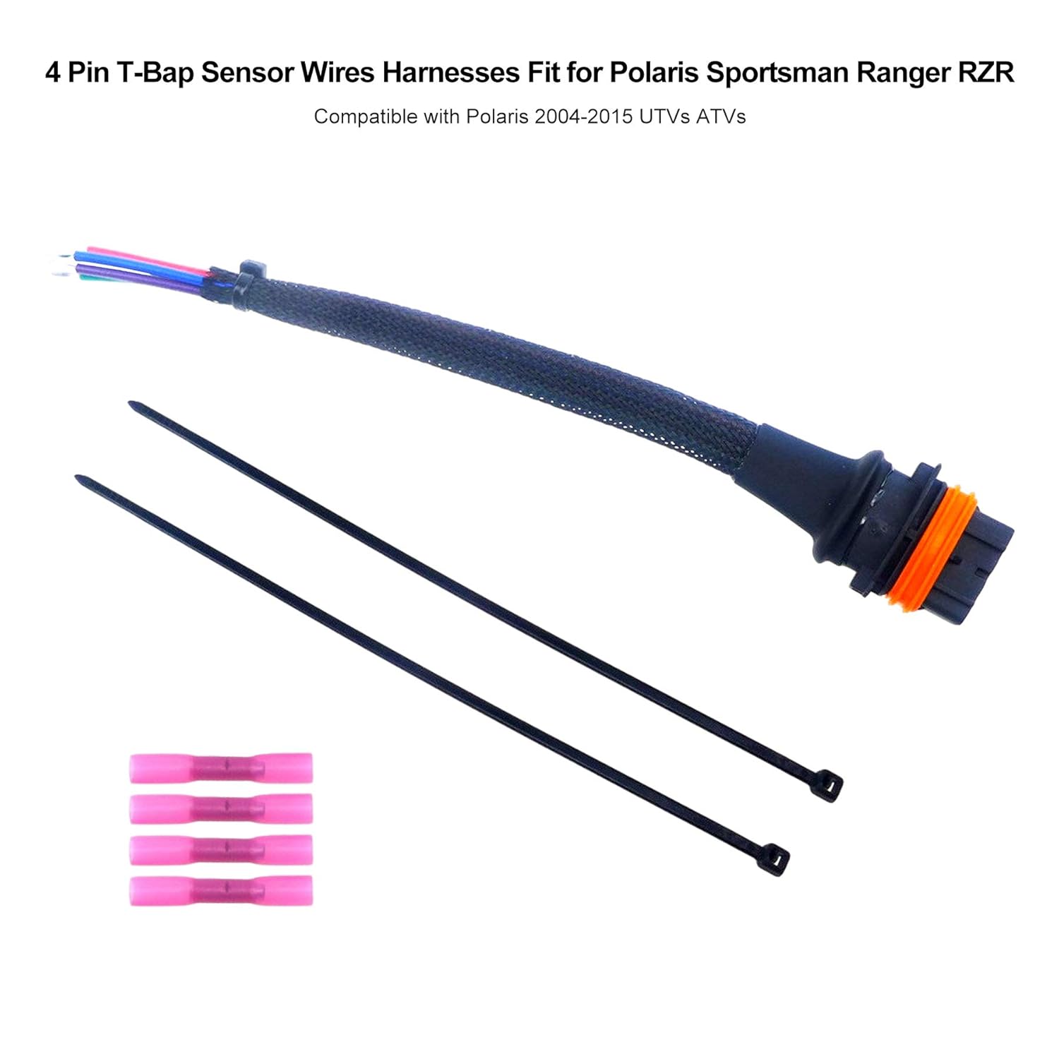 YouVbeen 4 Pin T-Bap Temp Baro Sensor Cables Pigtail Arneses Kit de reparación para Polaris RZR Ranger Sportsman 700 750 800 EFI UTV ATV Reemplazar