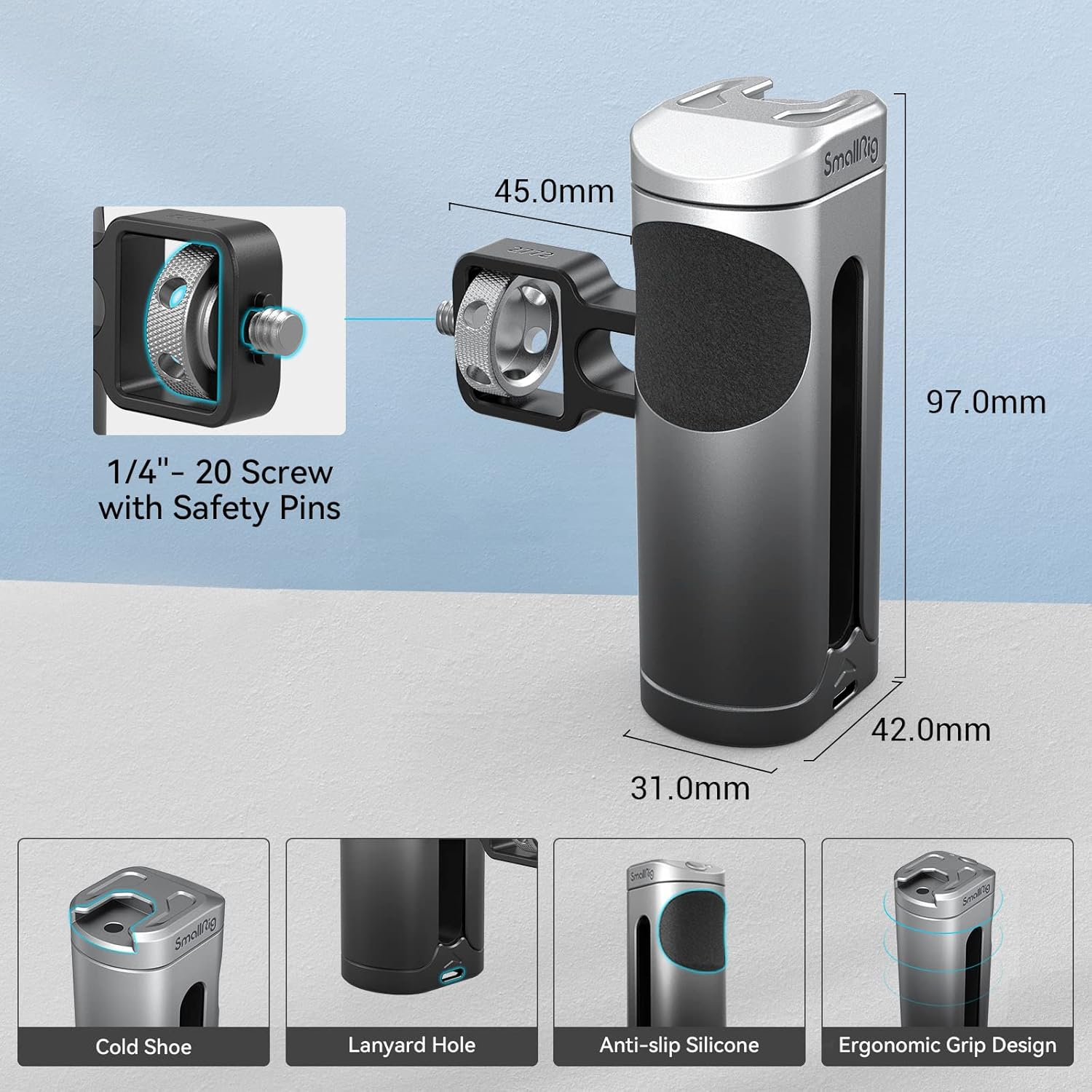 Bundle SmallRig Universal Smartphone Video Rig para iPhone para Samsung 2791B+Mango Lateral 3838+3894+Mini Trípode para Cámara BUT2664