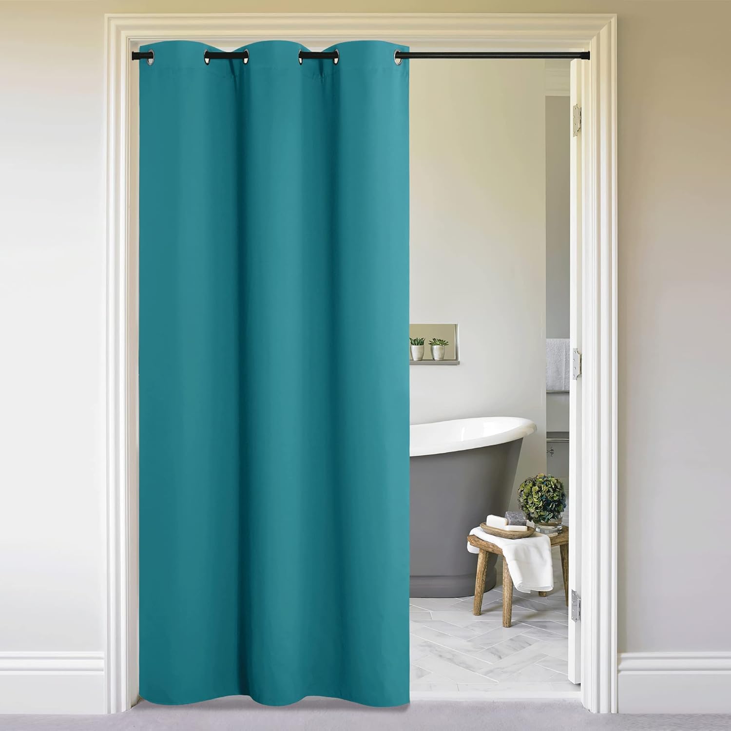 NICETOWN Cortinas opacas reductoras de sonido, para división de habitación y puerta de patio, con función de aislamiento térmico para puerta