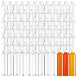 200 botellas de jugo para jugo, botellas de plástico para jugo con tapas, botellas transparentes a granel con tapas, botellas de PET vacías 200 botellas de jugo para jugo, botellas de plástico para jugo con tapas, botellas transparentes a granel con tapas, botellas de PET vacías
