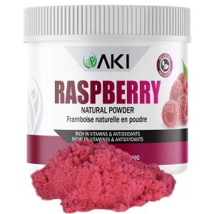 AKI – Polvo de frambuesa seca sin azúcar, ideal para hornear, saborizar, batidos, paletas, yogur, recetas con frambuesas (5.29 onzas5.29 oz) AKI – Polvo de frambuesa seca sin azúcar, ideal para hornear, saborizar, batidos, paletas, yogur, recetas con frambuesas (5.29 onzas5.29 oz)