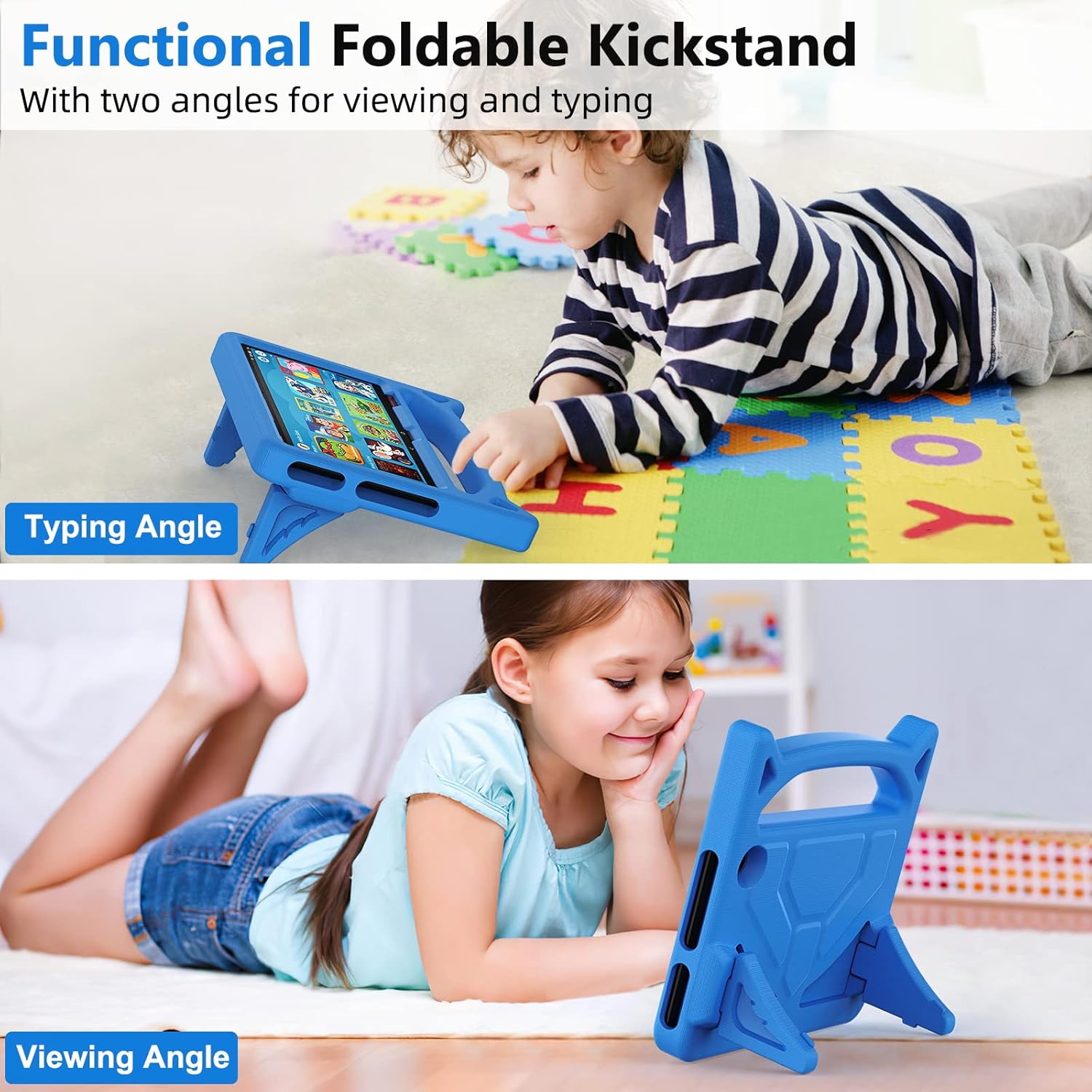 Funda para tablet Fire 7 para niños, funda para Kindle Fire 7, Ubearkk Kids Friendly Funda protectora a prueba de golpes, solo compatible con