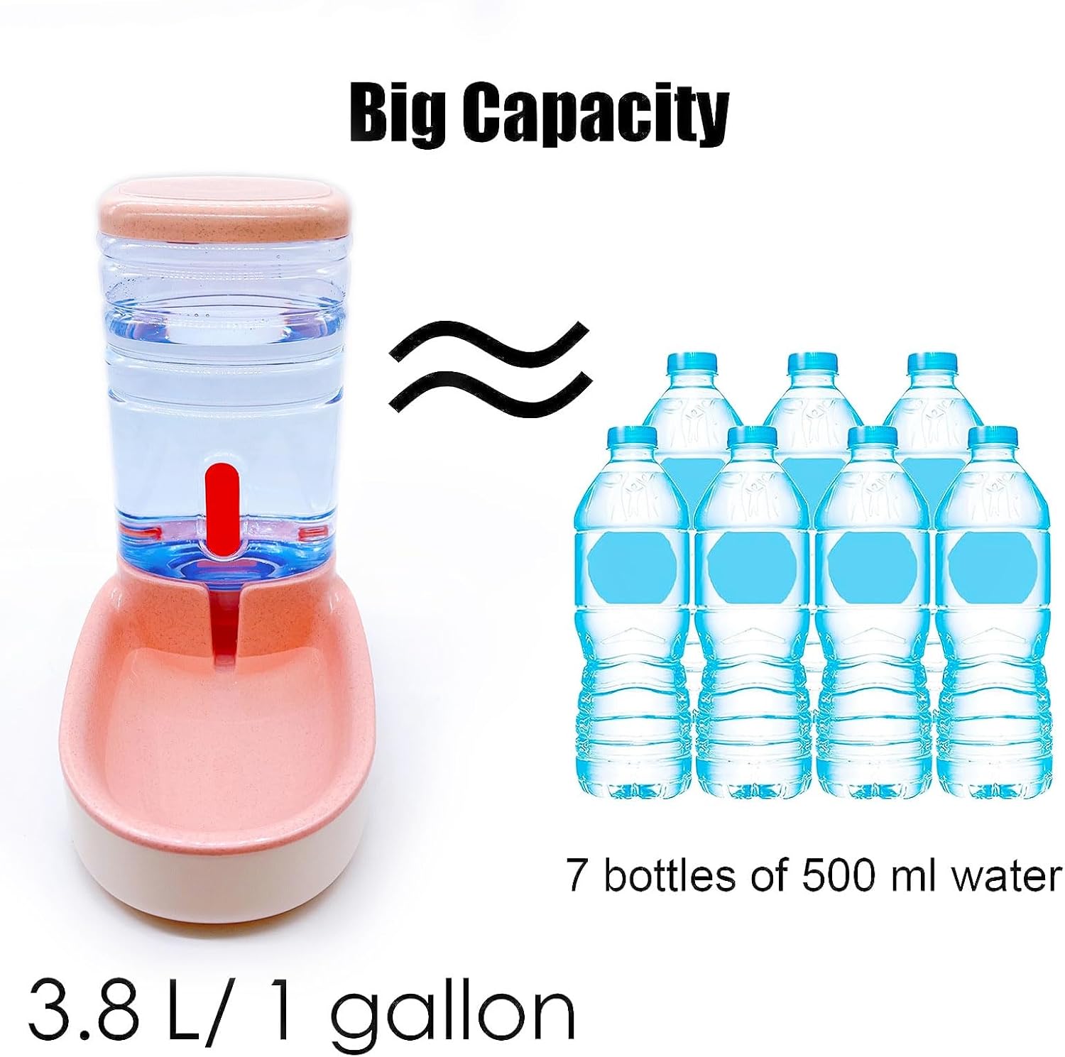 kathson Gravity – Dispensador de agua para perros, estación automática de agua potable para gatos, 1 galón, gran capacidad, cuenco de agua para