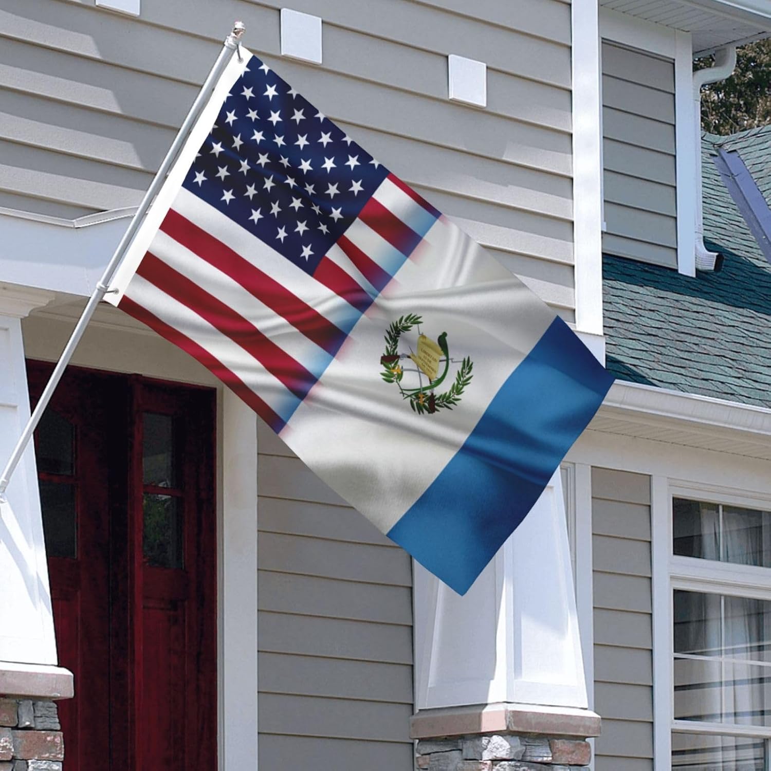 Bandera de Guatemala América, 3 x 5 pies, decoración de doble cara para exteriores