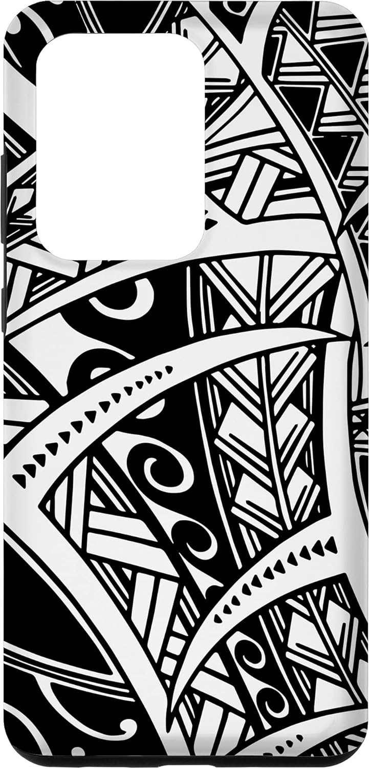 Galaxy S20 Ultra Lindo Tatuaje Polinesio Hawaiian Tribal Samoan Patrón Funda