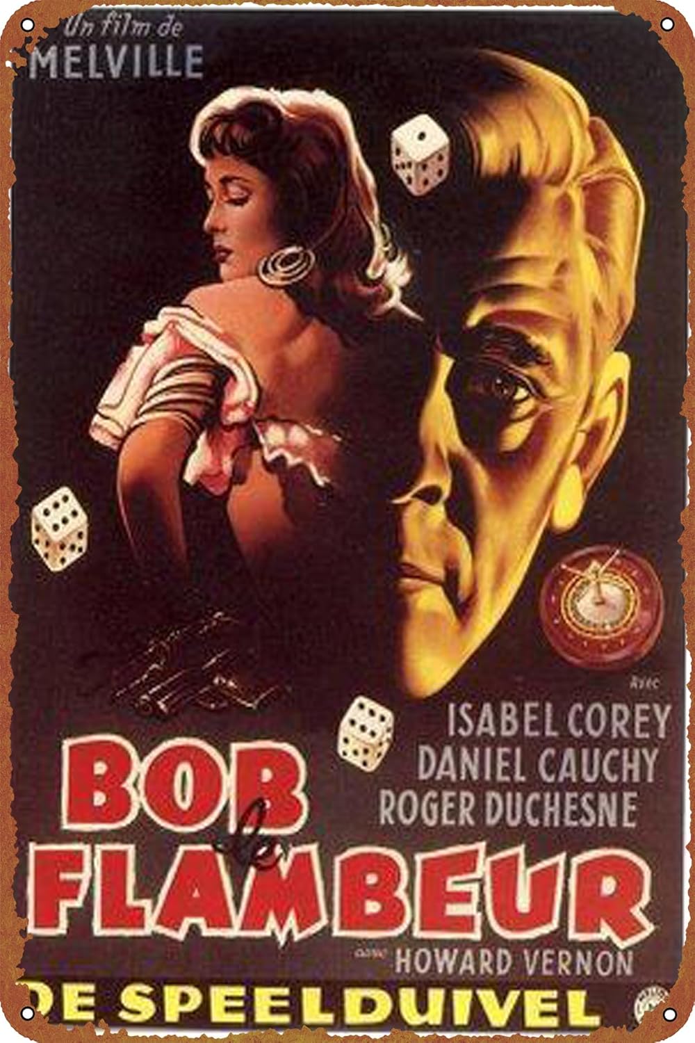 Póster de Bob the Gambler con logotipo de metal estilo cafetería, bar, garaje, jardín, puerta, decoración de pared, 8 x 12 pulgadas