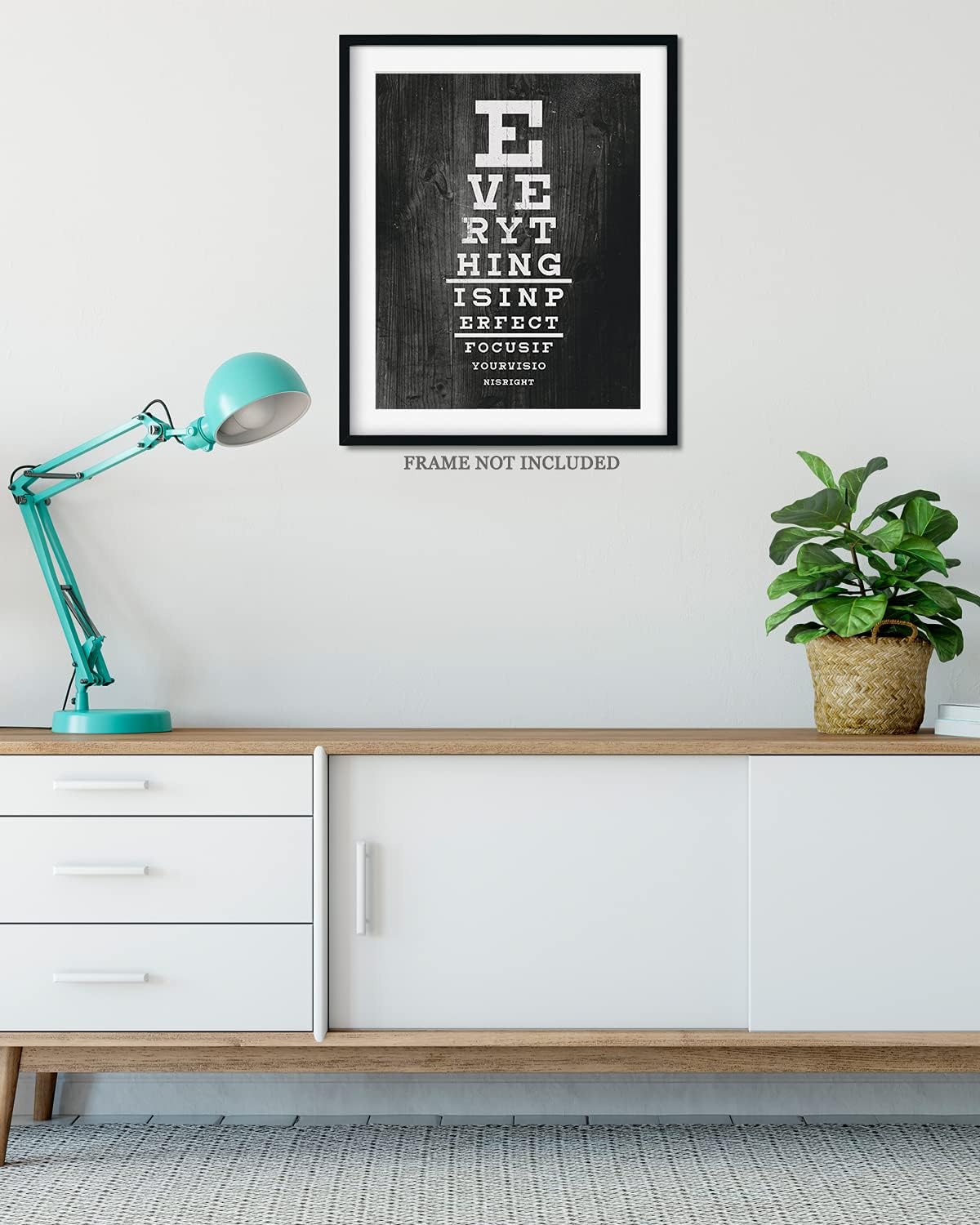 Govivo Everything Is In Perfect Focus – Impresión artística de pared con cita motivacional, impresión de decoración de pared, póster o lienzo para