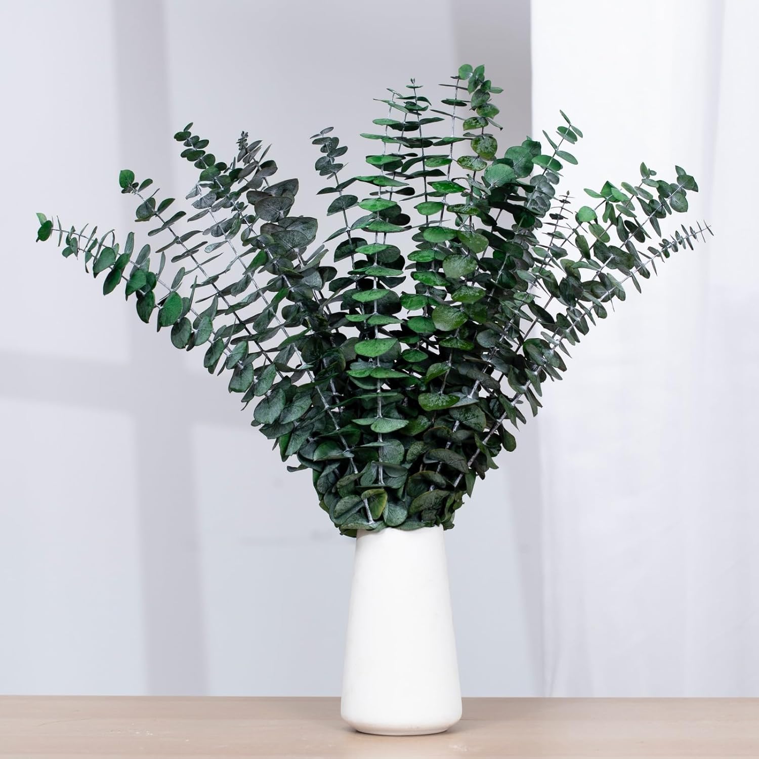 16 tallos de eucalipto secos, ramas de hojas de eucalipto frescas naturales de 17 pulgadas, ramas para colgar para la ducha, planta de eucalipto