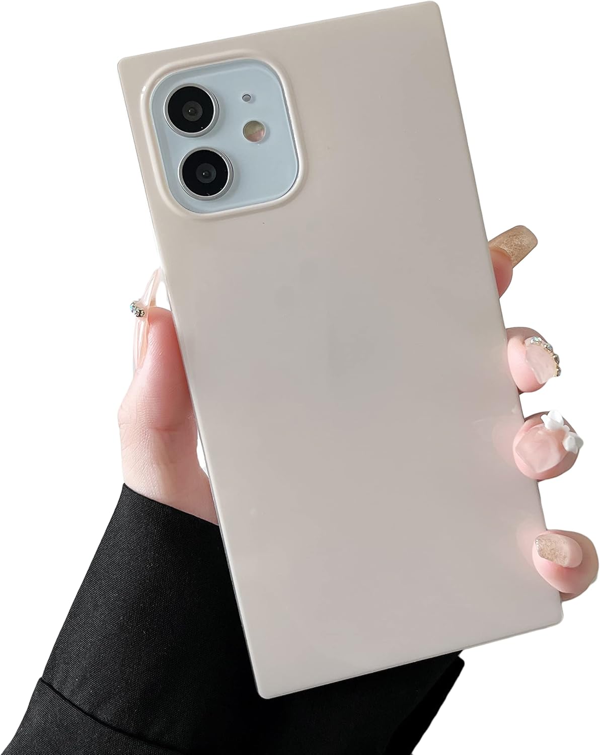 Cocomii Funda cuadrada diseñada para iPhone 14 Pro Max, compatible con MagSafe, delgada, brillante, color sólido, neutros atemporales, fácil de