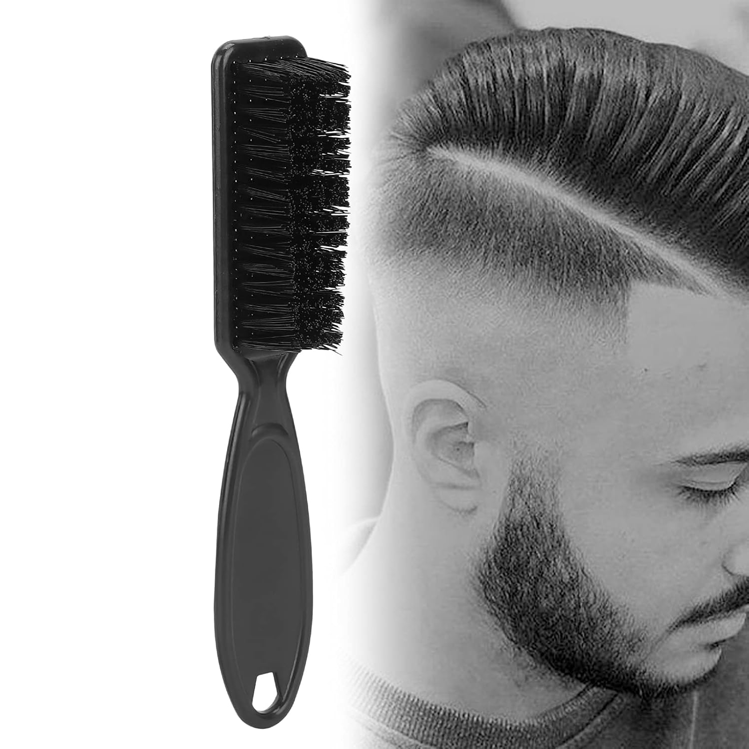 Cepillo de aceite para barba y cabello, cepillo para el cuidado de la barba, pulido suave adecuado para sensación de mano, cerdas suaves, bigote,