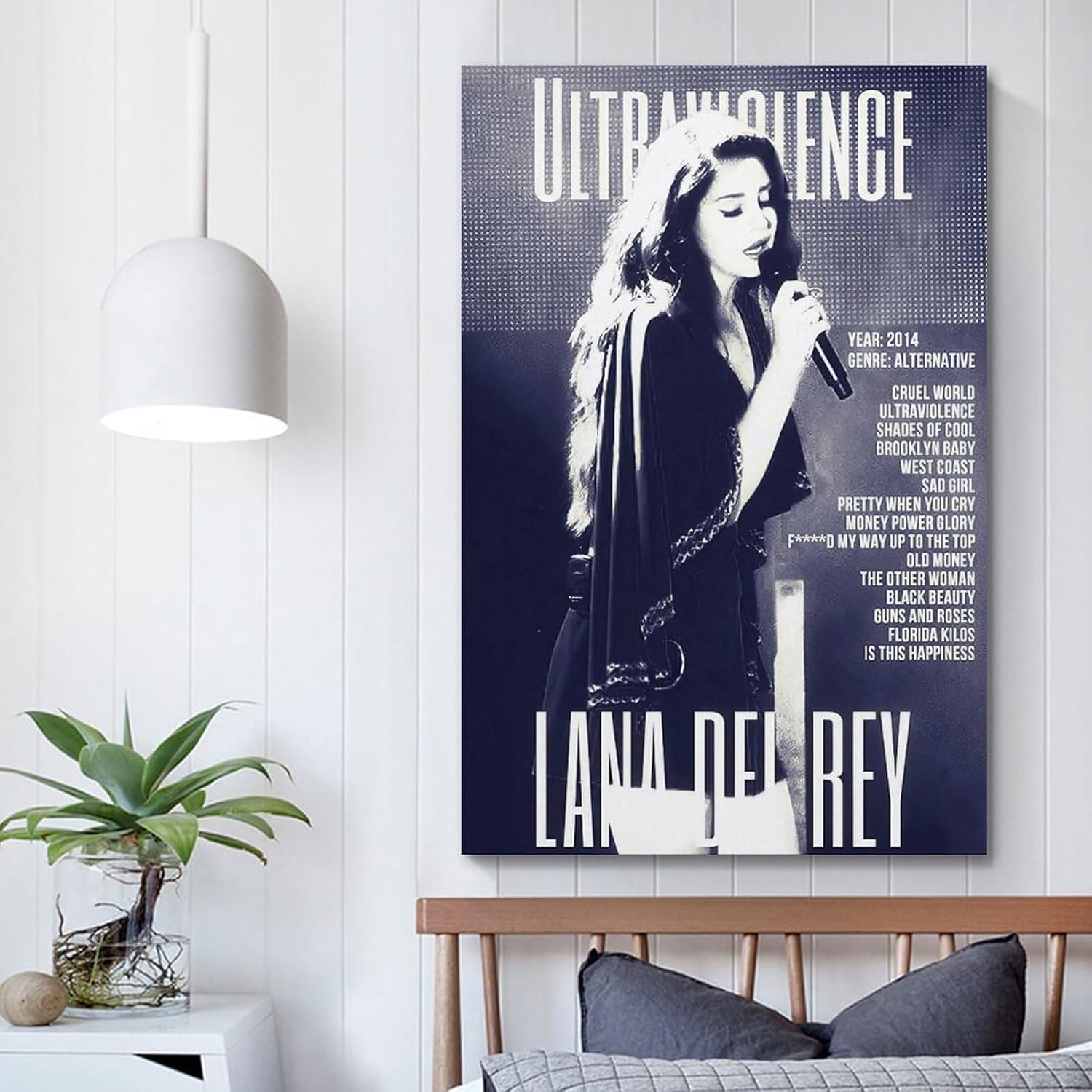Lana Del Rey – Póster de ultraviolencia para decoración de pared, lienzo estético para decoración de dormitorio, 20 x 30 pulgadas (19.7 x 29.5 in),
