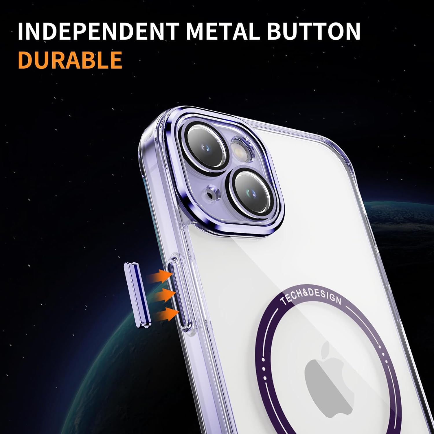 Funda para iPhone 15 Plus con protector de pantalla compatible con MagSafe Diseño transparente magnético Anti amarillamiento Antideslizante Bonita
