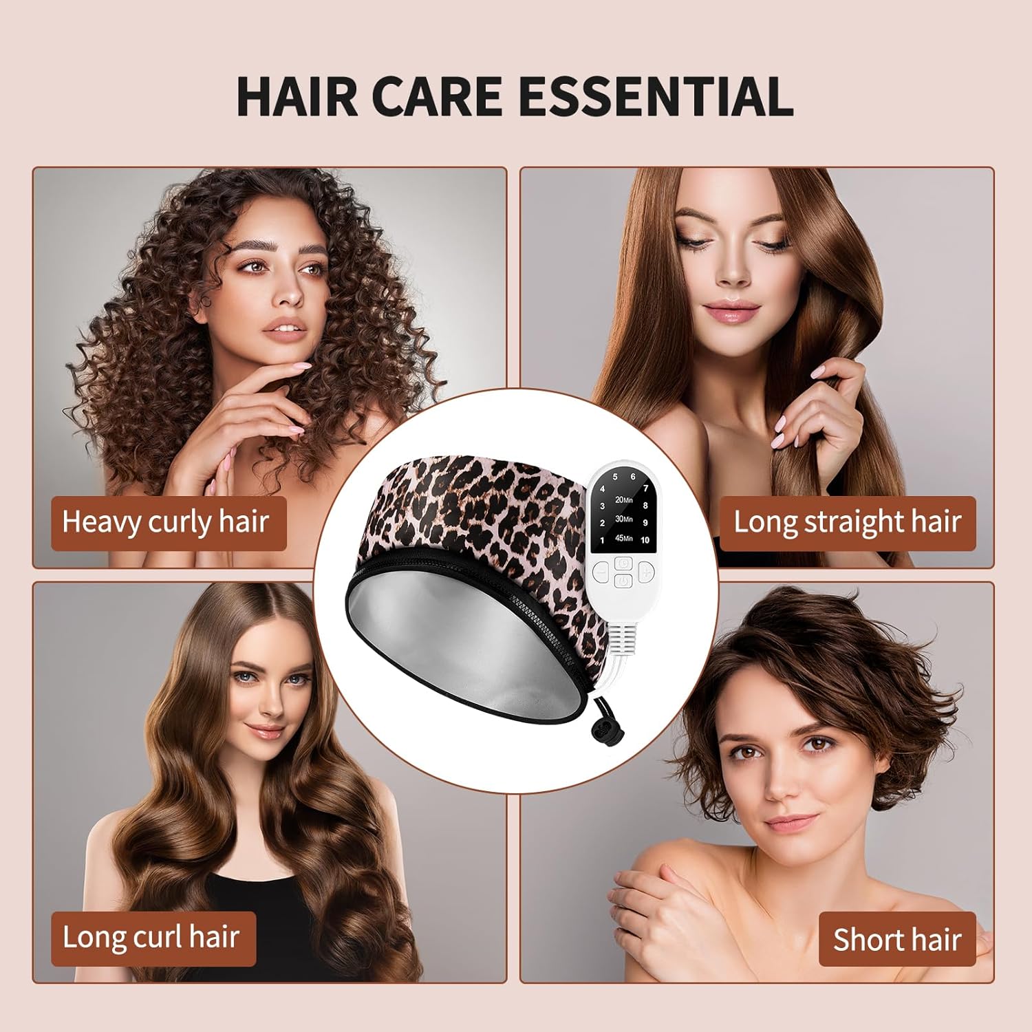 Gorro térmico para acondicionamiento profundo vaporizador para cabello natural uso doméstico, tapa térmica de vapor para cabello negro,