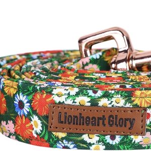Lionheart glory Correa resistente para perros con diseño floral y duradera, con mango suave y cómodo para perros pequeños, medianos y grandes Lionheart glory Correa resistente para perros con diseño floral y duradera, con mango suave y cómodo para perros pequeños, medianos y grandes