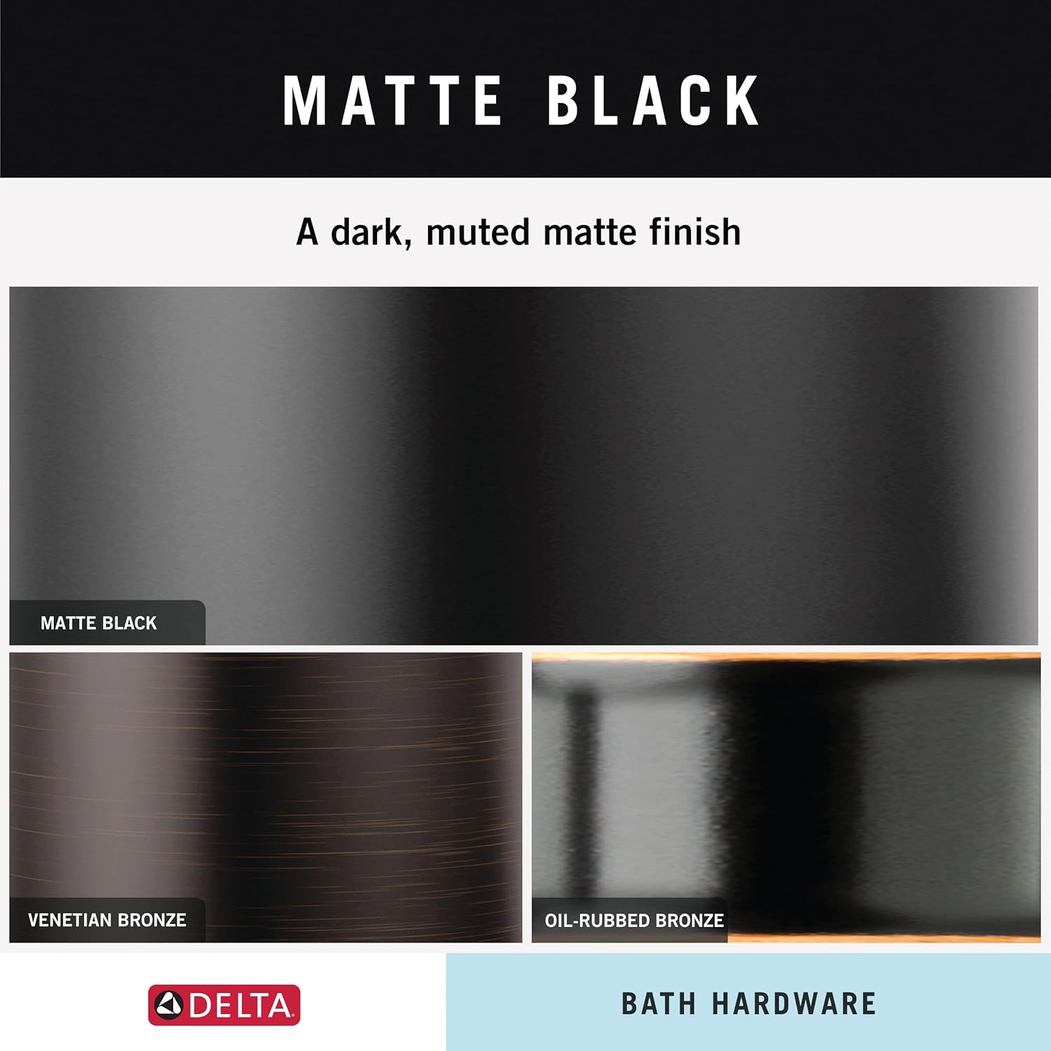 Delta Faucet 77655-BL Stryke Soporte de papel higiénico giratorio de doble poste, 9.75 x 3.39 x 2.13 pulgadas, negro mate