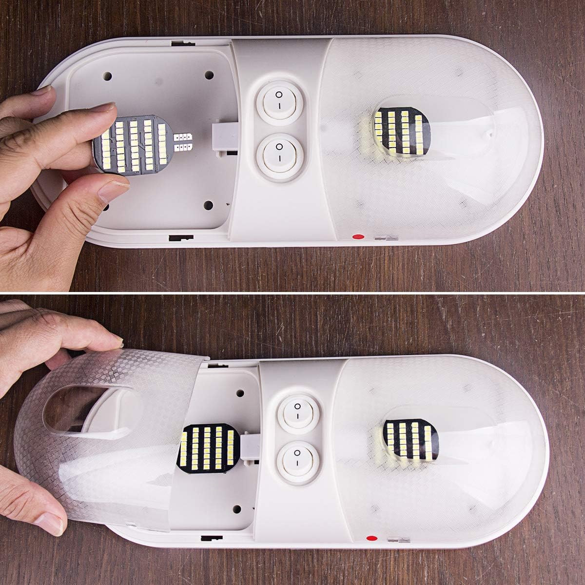 Super Bright 921 – Ampolletas LED para luces de interior de casa rodante, remolque, barco, cúpula interior (paquete de 20 unidades, 6000K, color