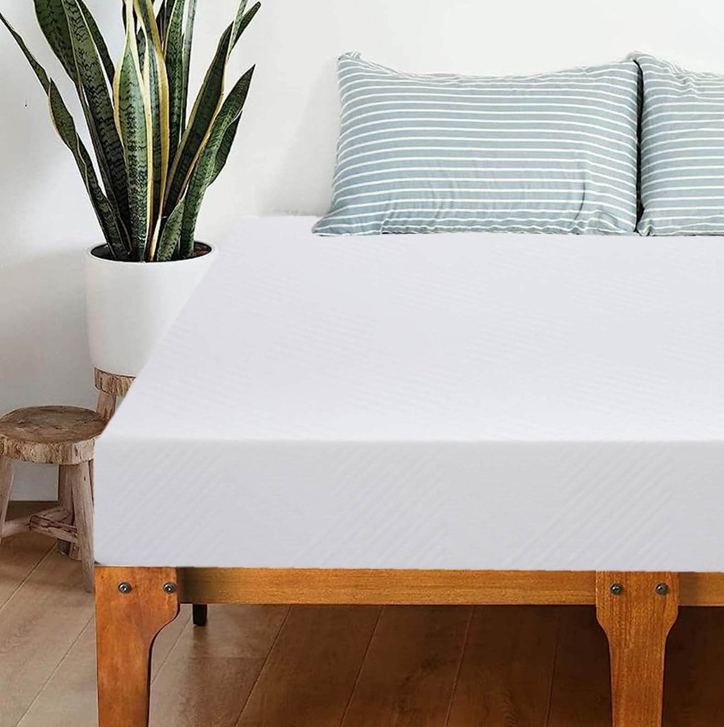 Colchón tamaño individual XL, colchón de espuma viscoelástica de 10 pulgadas con té verde y gel refrescante infundido para un sueño fresco y alivio