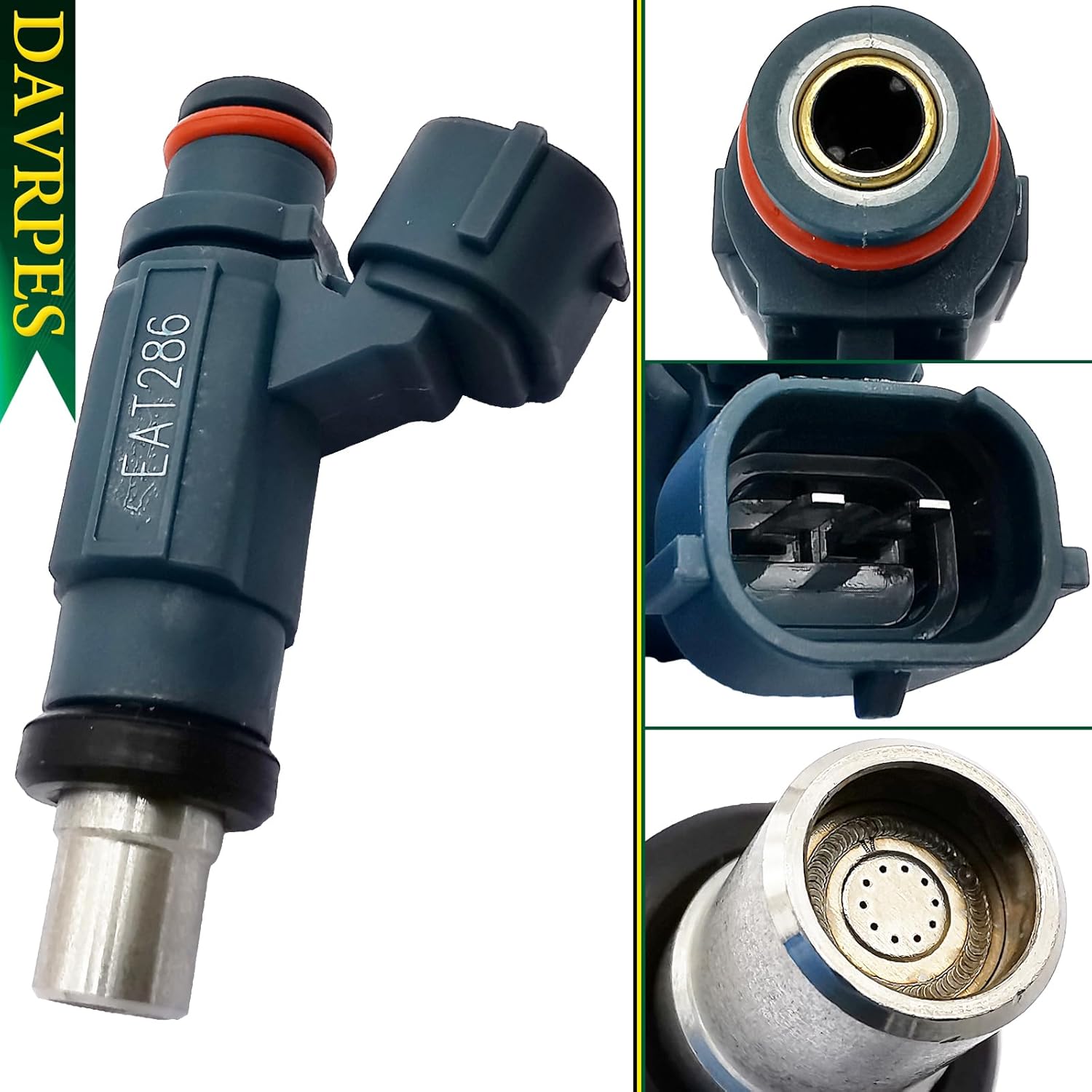 DAVRPES 4 inyectores de combustible EAT286 repuesto de boquilla de pulverización de combustible para Kawasaki Ninja ZX-14 ZX-10R 2006-2007 para