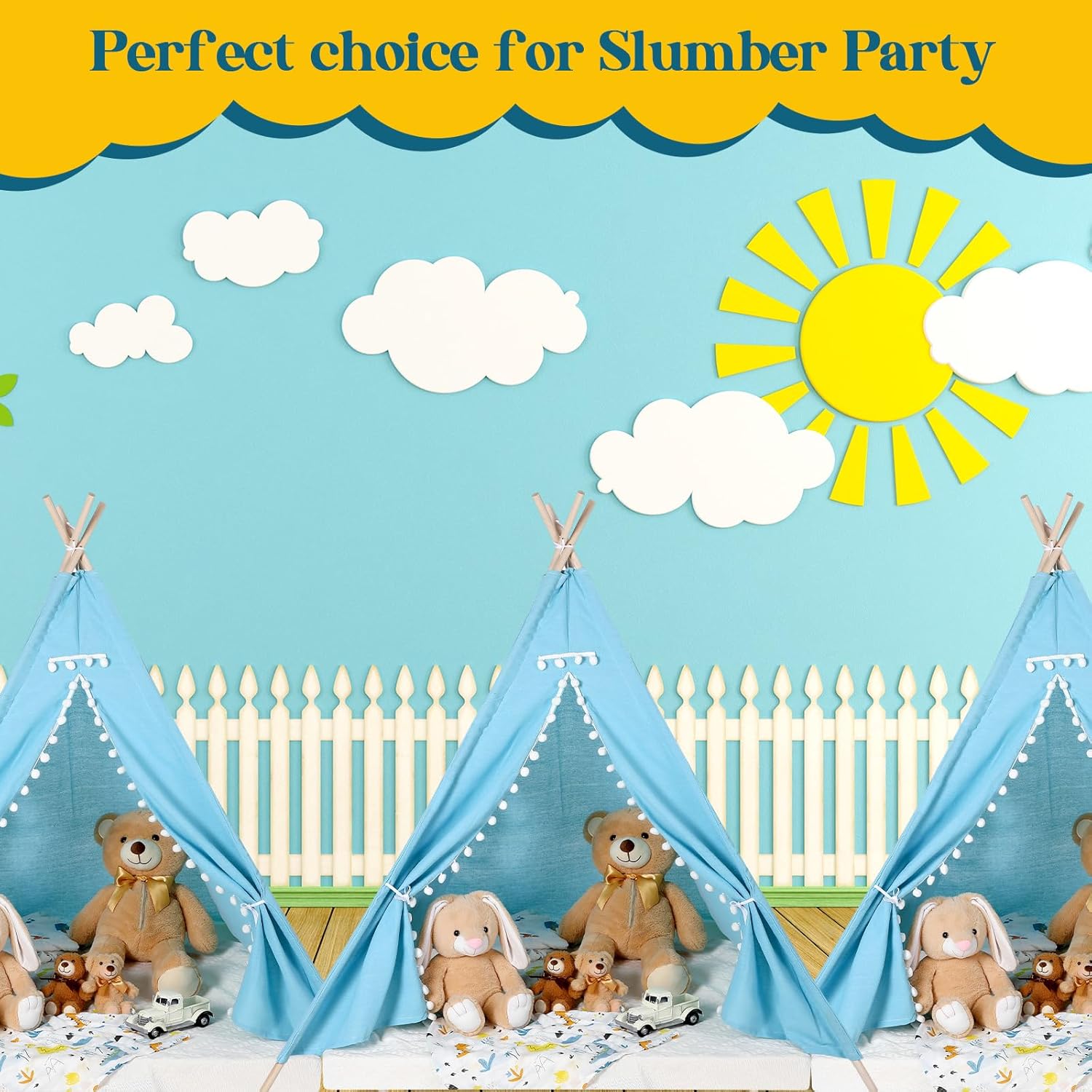 Paquete de 3 tiendas de campaña tipi para niños, niñas, fiestas de pijamas, tiendas de campaña para interiores y exteriores, juegos de casa de