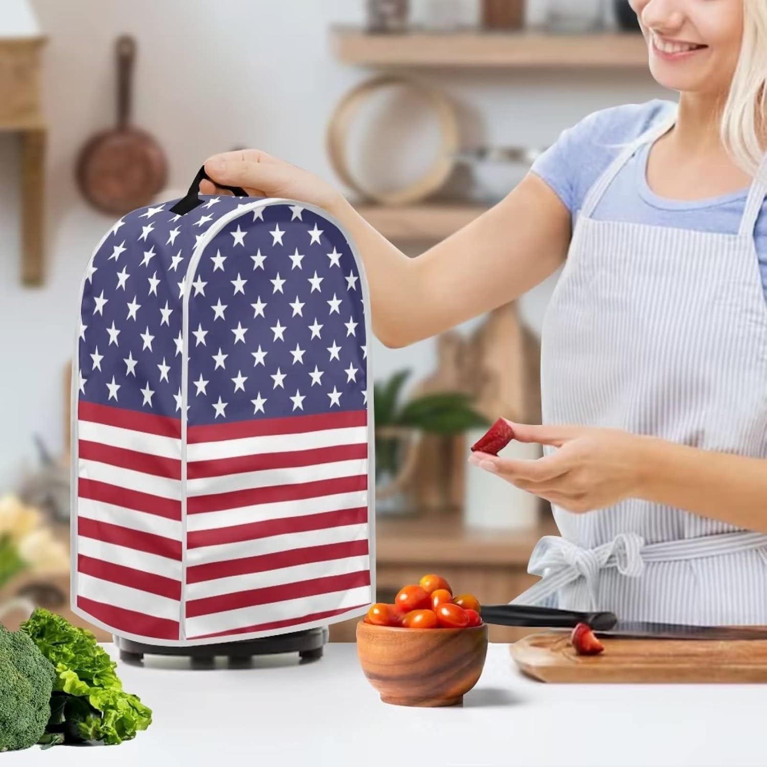 HUISEFOR Fundas para licuadora, cubierta a prueba de polvo para electrodomésticos de cocina, mango duradero, lavable, procesador de alimentos de