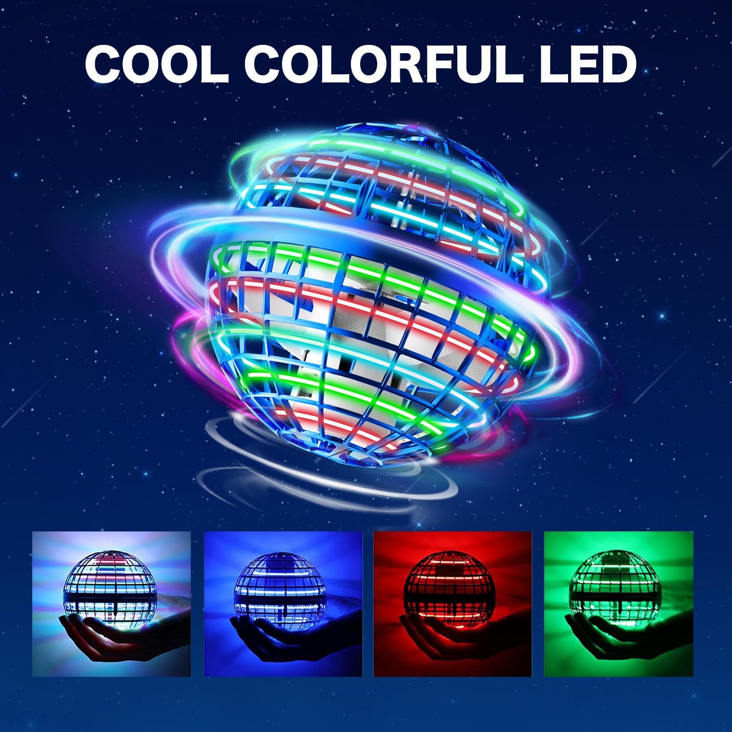 Nacai Flying Orb Ball,Galaxy Ball Toy 2023,Hover Orbs Cosmic Globe Boomerang Ball,Atmotoys Magic Spinner Drone Cool Christmas Birthday Gifts for