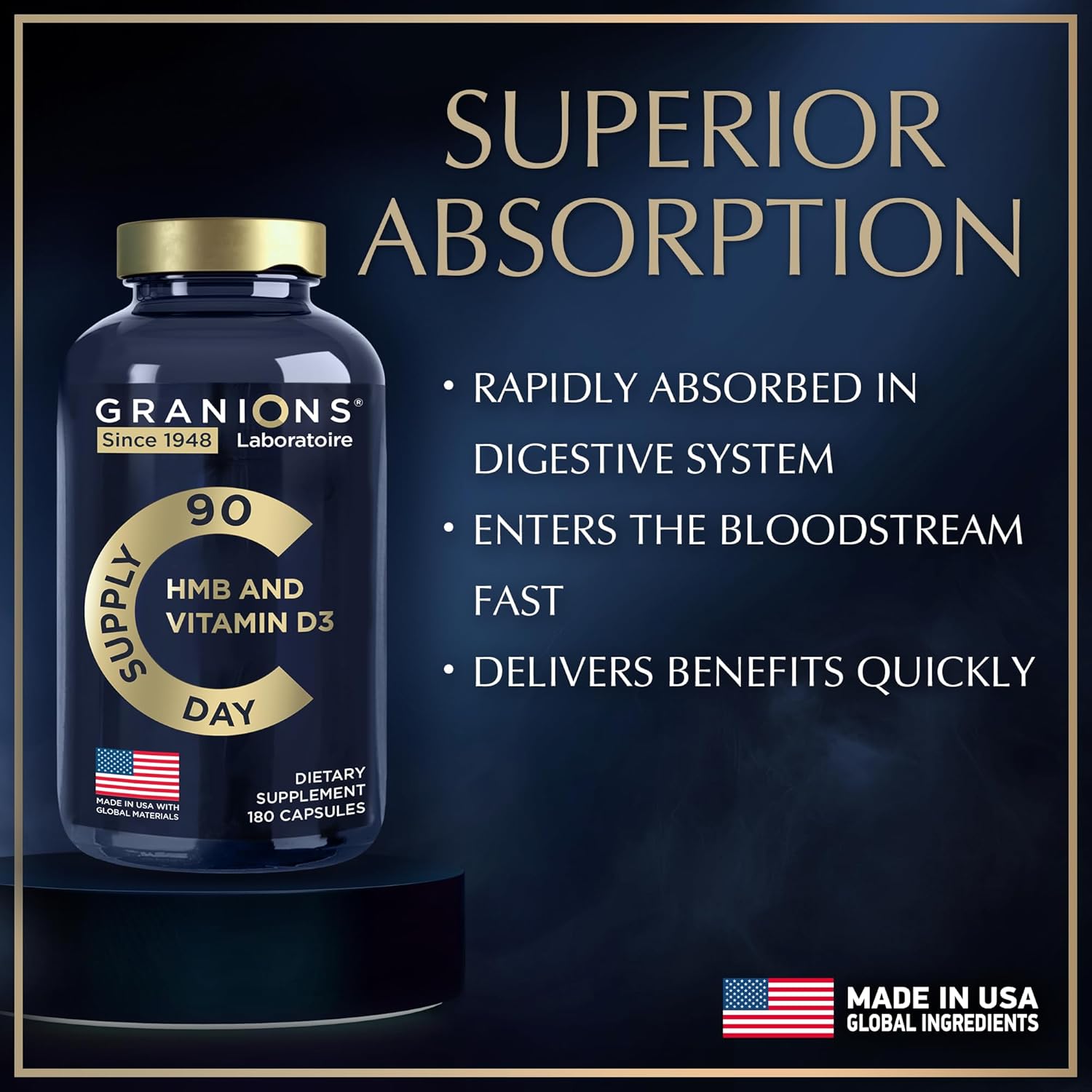 Suplemento de HMB y vitamina D3  Recuperación muscular, beta hidroxi butirato preentrenamiento muscular, ganador de masa  1000 mg HMB suplementos