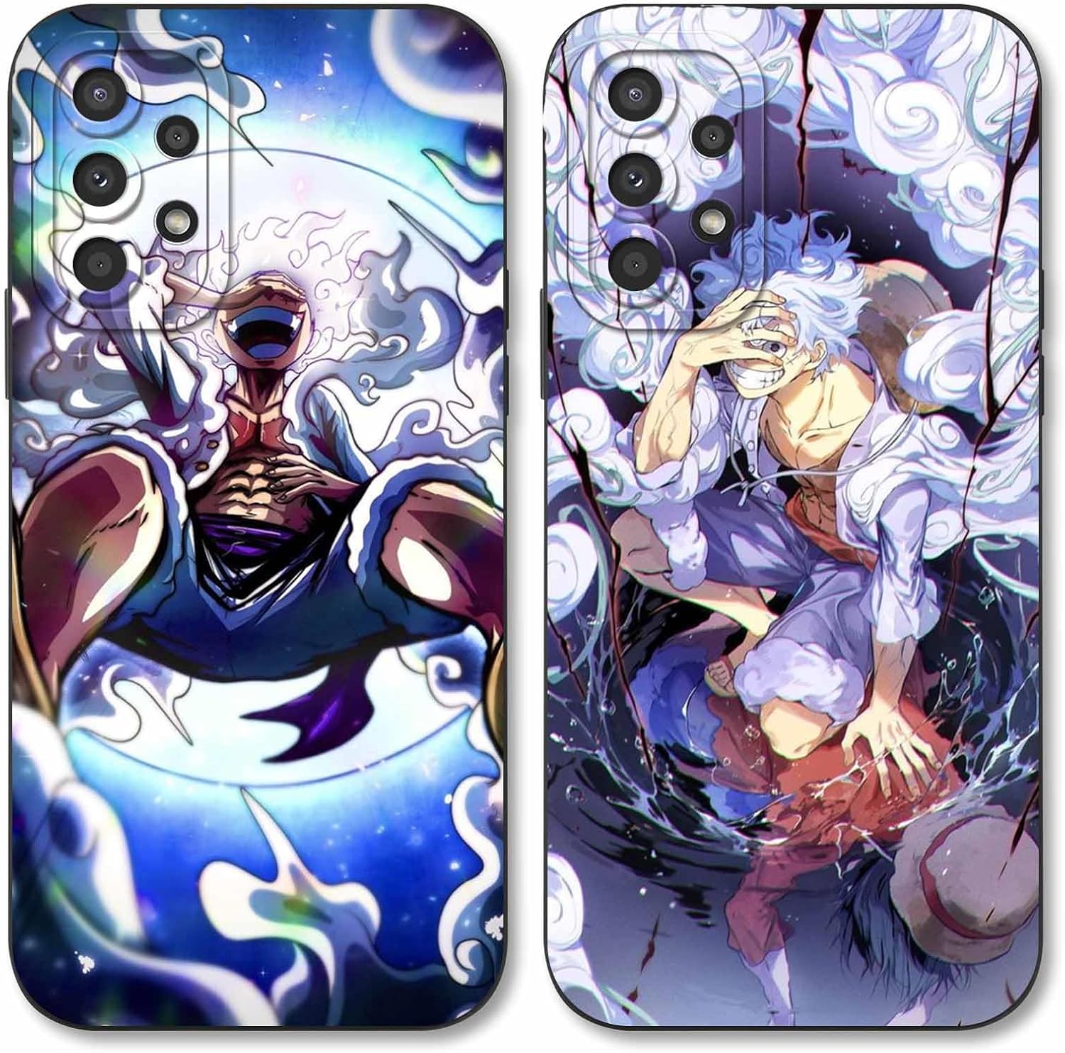 2 fundas de teléfono animé para Samsung Galaxy A13 4G de 6.6 pulgadas, fundas de estética con estampado de manga, diseño de dibujos animados de