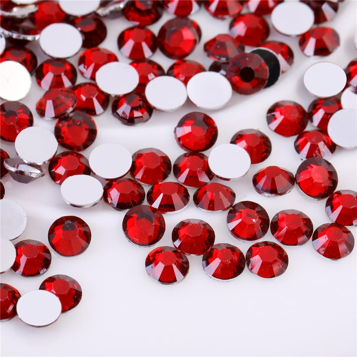 500 unidades de diamantes de imitación SS30 con parte trasera plana de 0.236 pulgadas (0.236 in) de cristal transparente, gemas redondas para arte