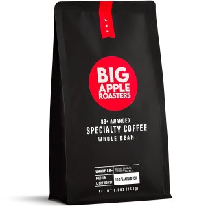 Big Apple Roasters 88+ Café especial galardonado Café bajo en ácido Grano entero Café brasileño Tostado ligero medio Peso neto 8.8 onzas Big Apple Roasters 88+ Café especial galardonado Café bajo en ácido Grano entero Café brasileño Tostado ligero medio Peso neto 8.8 onzas