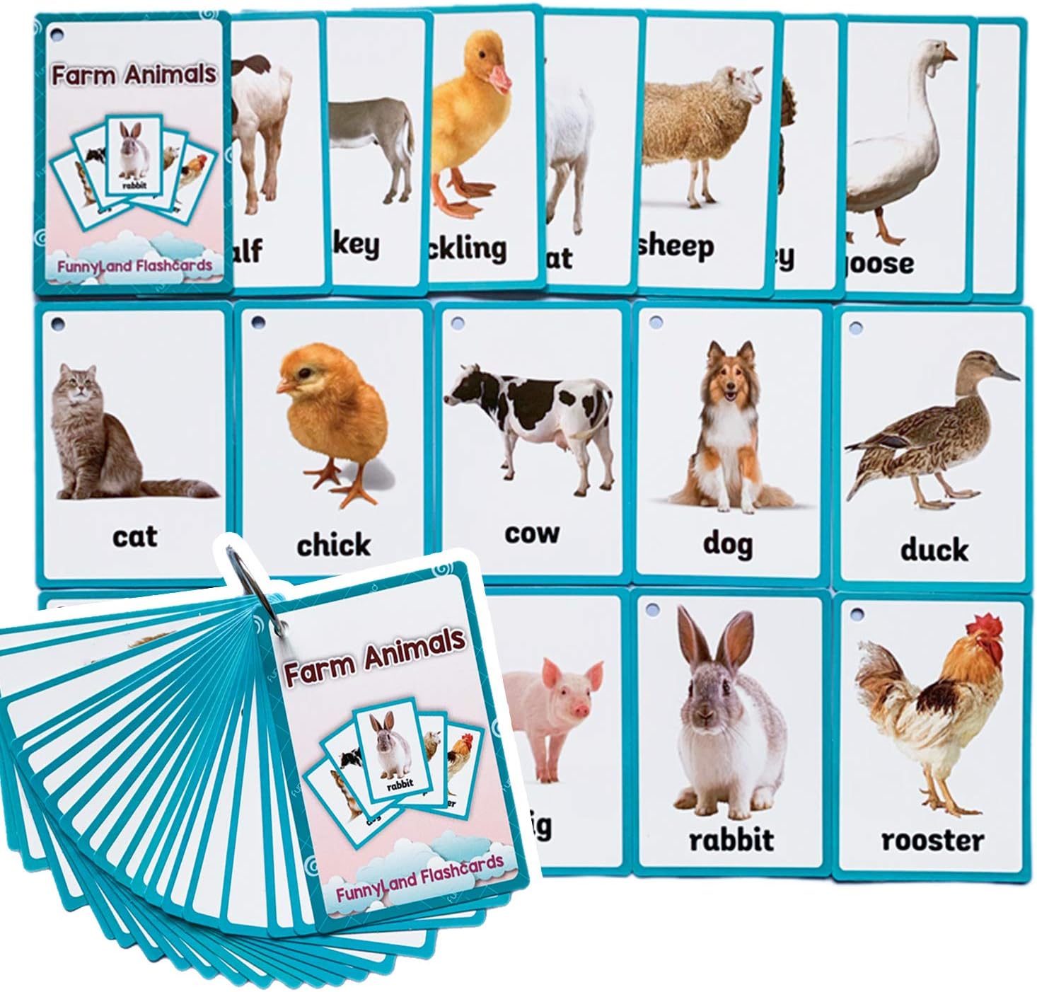 18 unidsset animales de granja regalos niños tarjetas flash inglés tarjeta de bolsillo educativo aprendizaje bebé juguetes para niños pre-jardín de