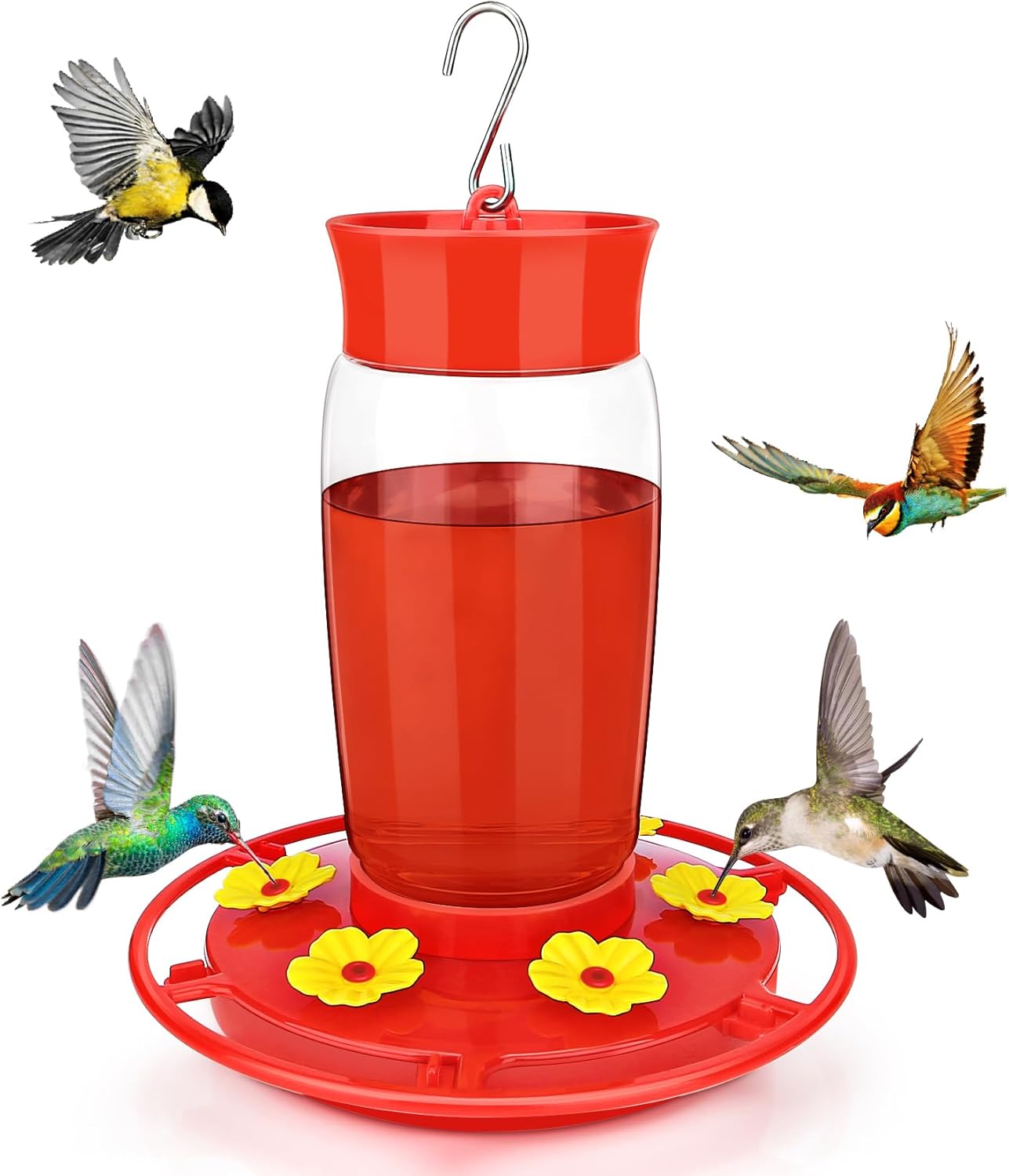Comedero para colibríes, comedero para colibríes para exteriores, a prueba de hormigas y abejas, comederos de colibríes para exteriores, comedero de