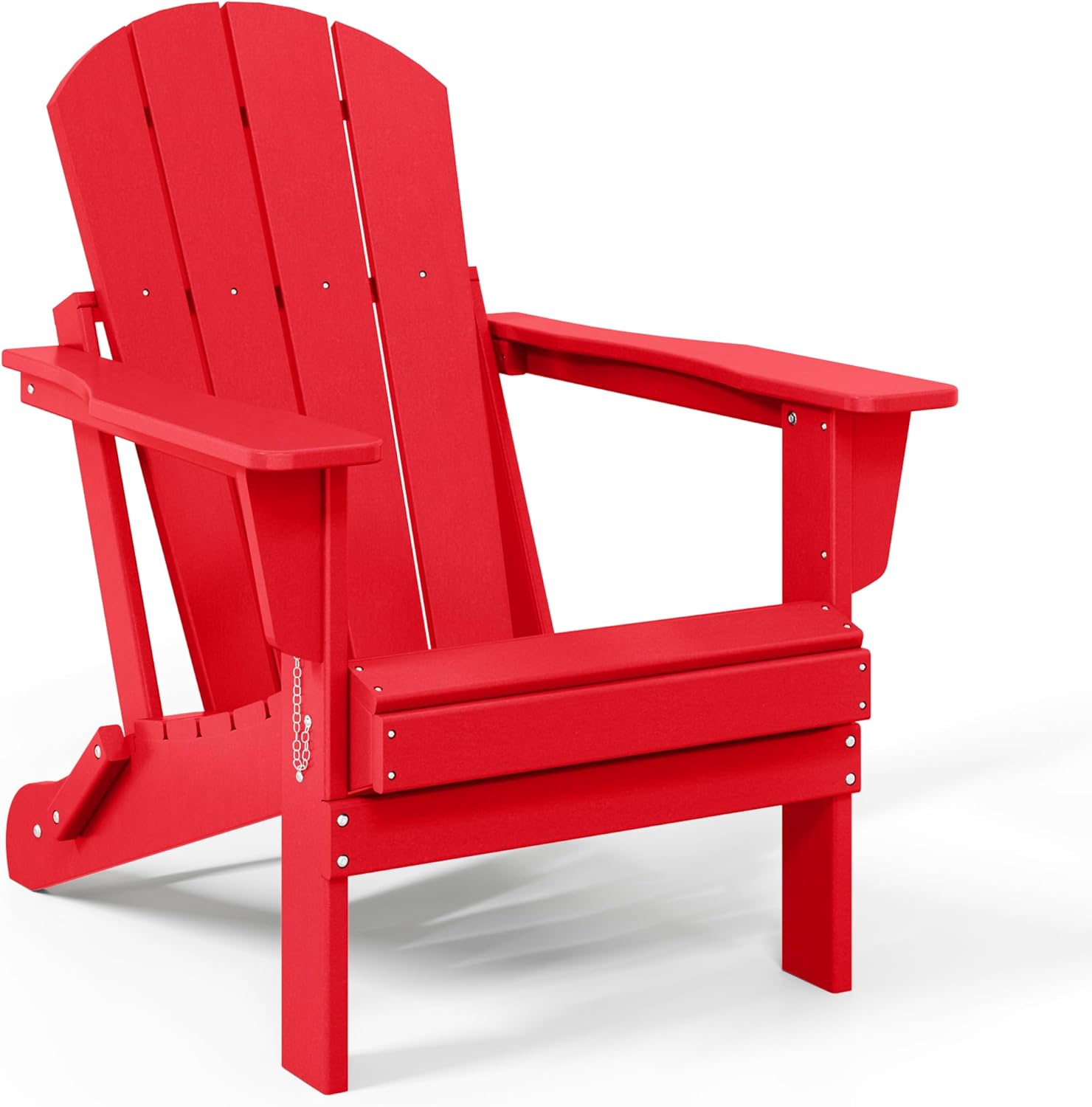 WestinTrends Malibu – Juego de 2 sillas Adirondack plegables de polietileno para exteriores, color rojo