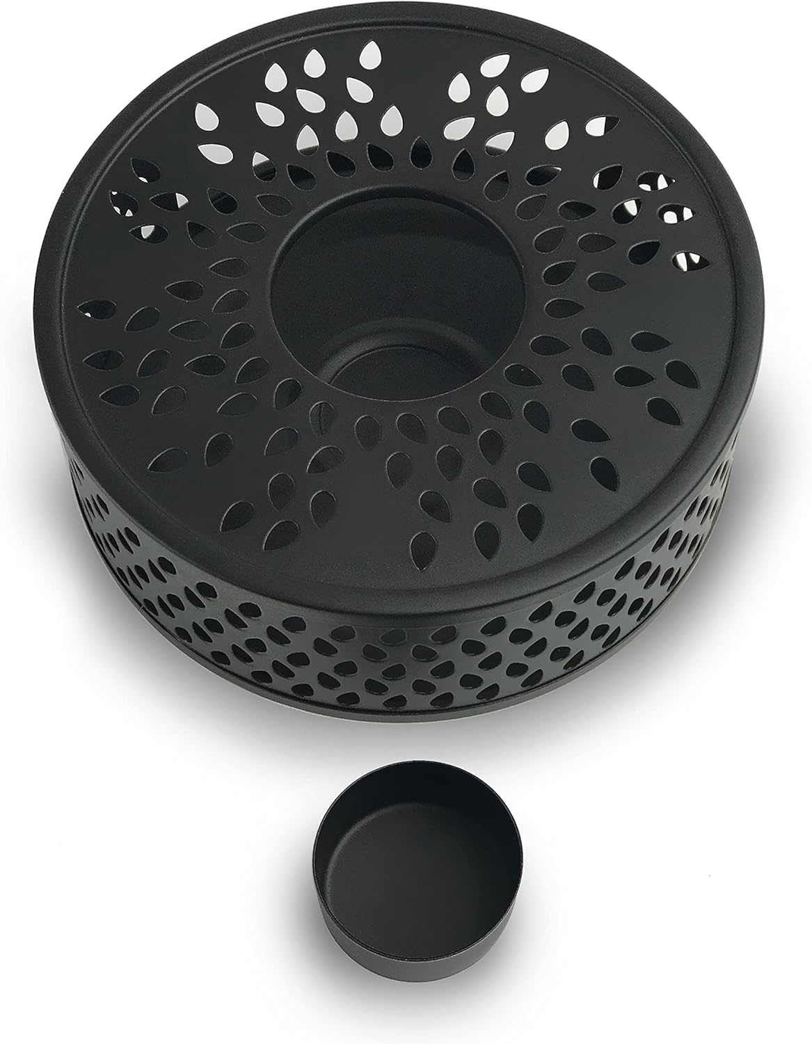 Creano Black Stainless Steel Tea Warmer with Tea Light Holder – Tea Cosy – Stable Not Rattling – Rechaud Suitable for All Teapots