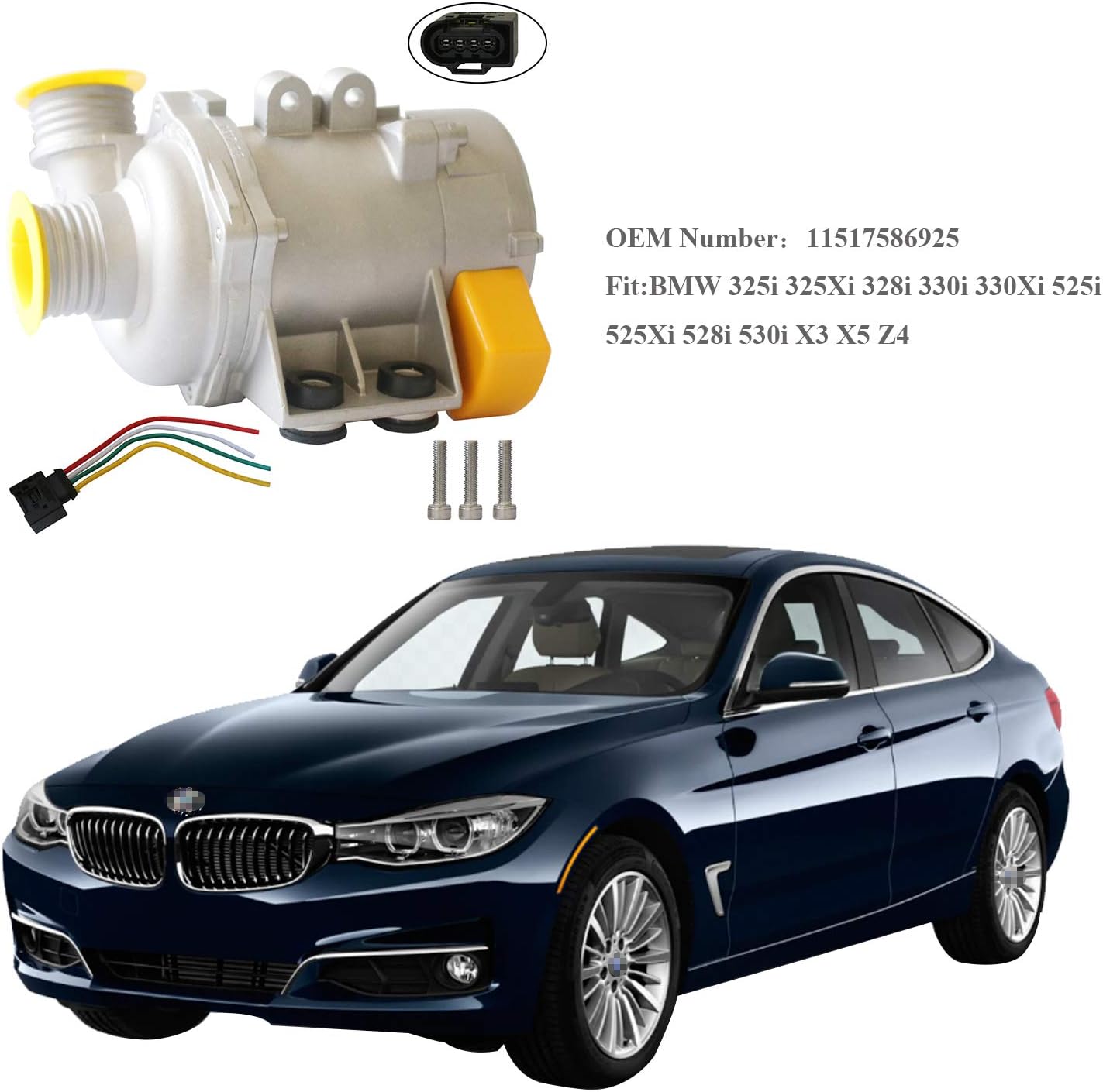 Bomba de agua eléctrica 11517586925 para BMW 325i 325xi 328i 328xi 330i 330xi 525i 525xi 528i 528xi 530i 530xi x3 x5 z4