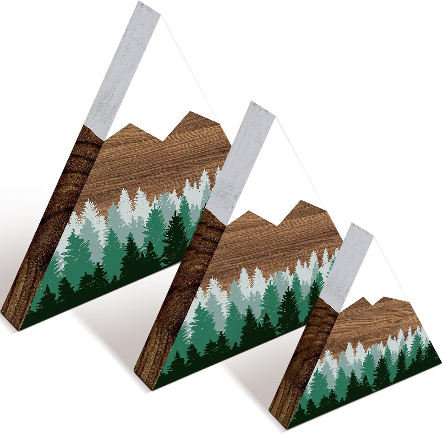 3 piezas, 3 tamaños, decoración de estante de montaña, letrero de madera de granja, decoración de montaña de madera, decoración de madera,