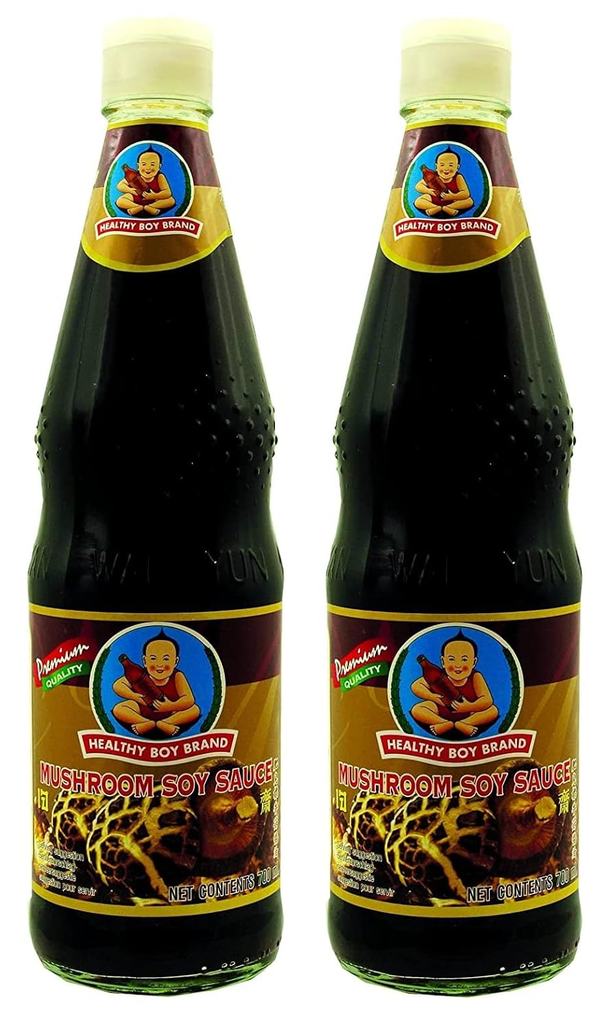 Healthy Boy Brand Salsa de soja de hongos, 23.5 onzas