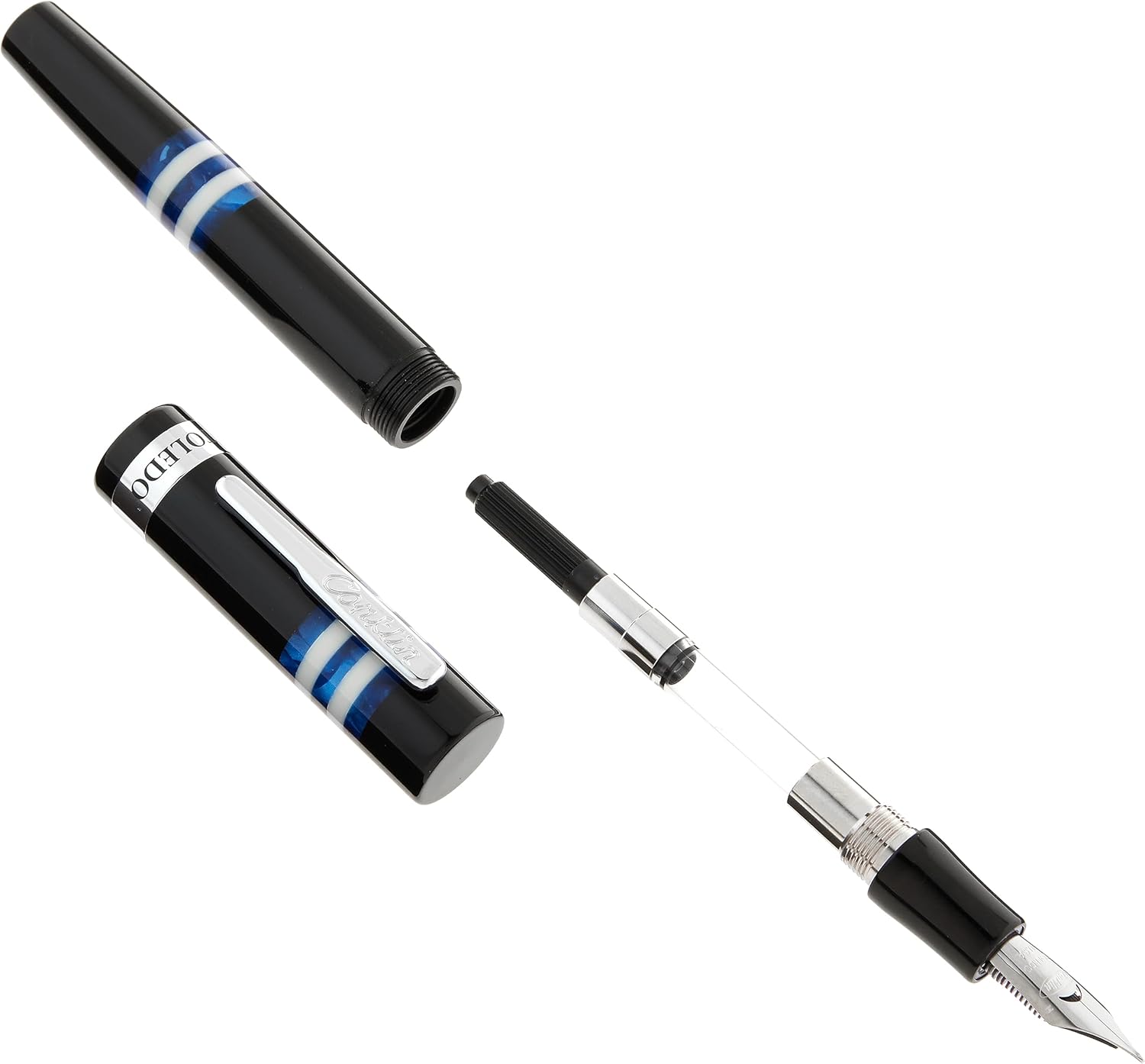 Conklin Toledo – Pluma estilográfica azul, punta media, exquisita pluma de lujo para hombres y mujeres, perfecta para oficina, negocios, escuela,