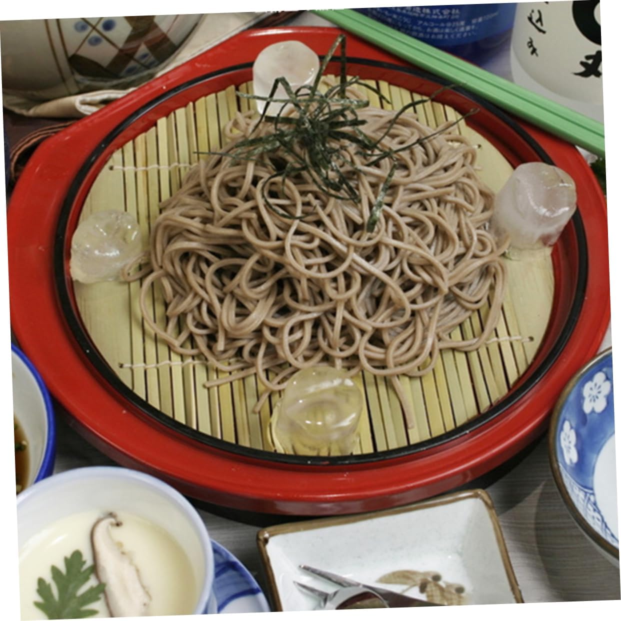 NOLITOY 1 Unidades Placa de fideos fríos japoneses Bandeja de fideos japoneses Plato de servir Plato de salsa japonesa Platos Japoneses Bandeja de