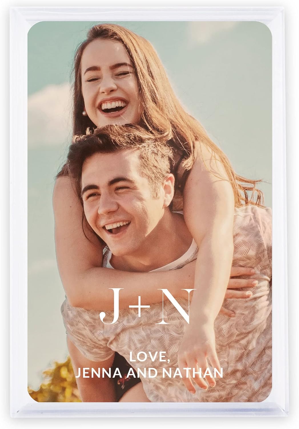 WEDDINGSTAR Tarjeta de juego impresa con foto personalizada, amor moderno (paquete de 30)