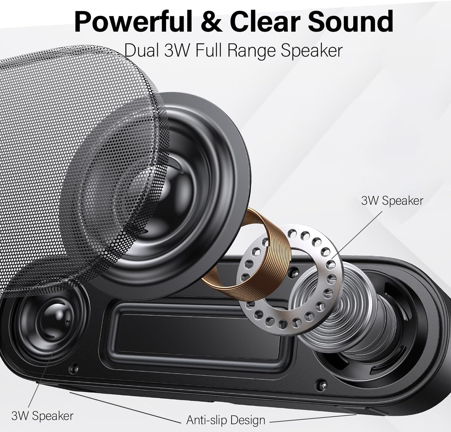 ZETIY Altavoz de computadora actualizado, altavoz alimentado por USB para escritorio, PC con Windows, Mac. Mini barra de sonido portátil Plug and