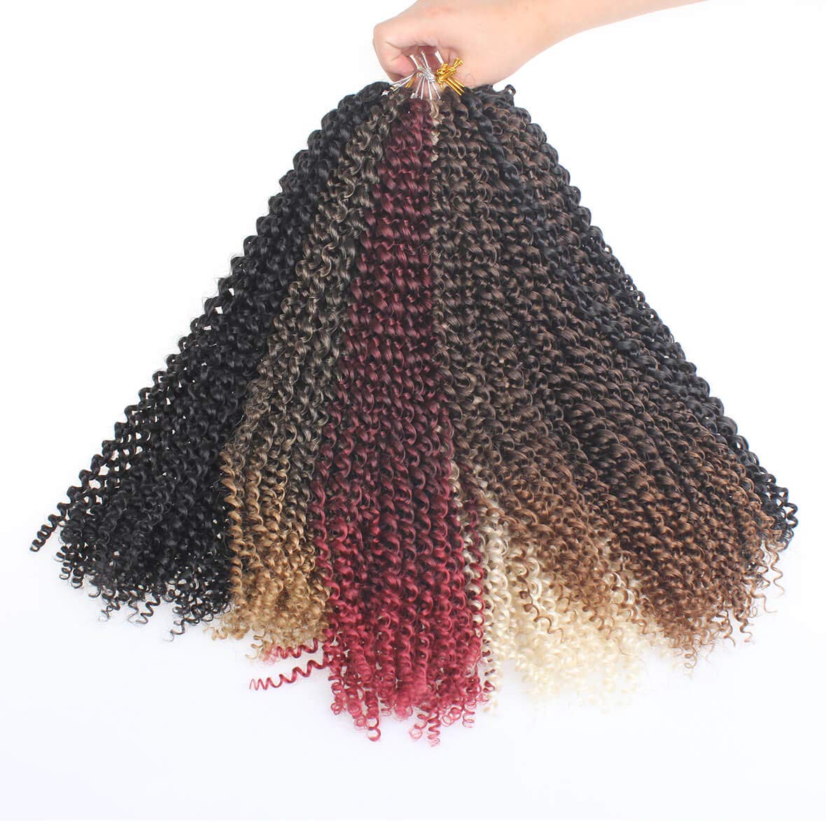 Leeven – pelo rizado de 18 pulgadas en onda de agua de Crochet Twist, 6 unidades, pasión de Twist Crochet, pelo sintético para mujeres negras