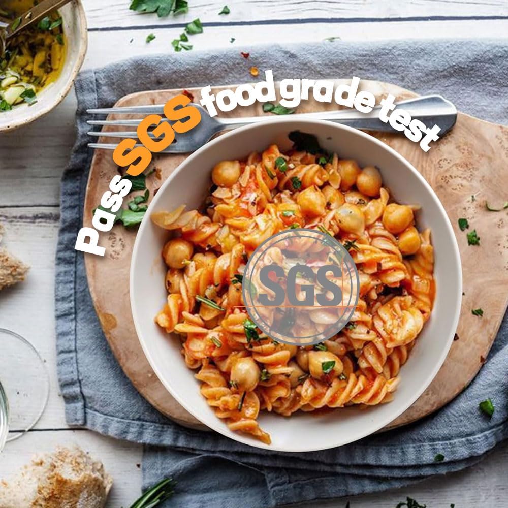 Artena Juego de 6 cuencos de cerámica para cereales de 26 onzas, cuencos de sopa en relieve, cuencos blancos para cocina, cuencos de cena de 6