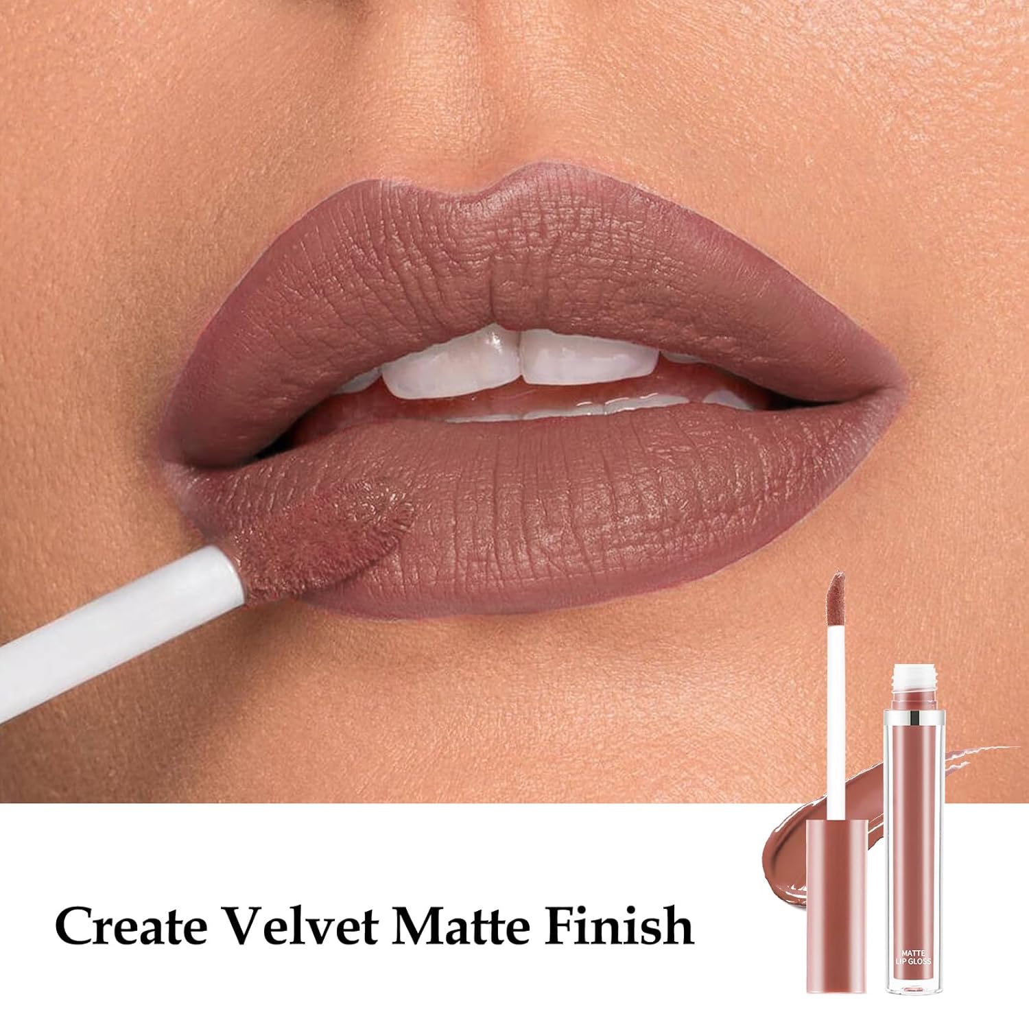 Boobeen Lápiz labial líquido mate, terciopelo mate altamente pigmentado, labial líquido en crema, impermeable, antiadherente, brillo de labios para