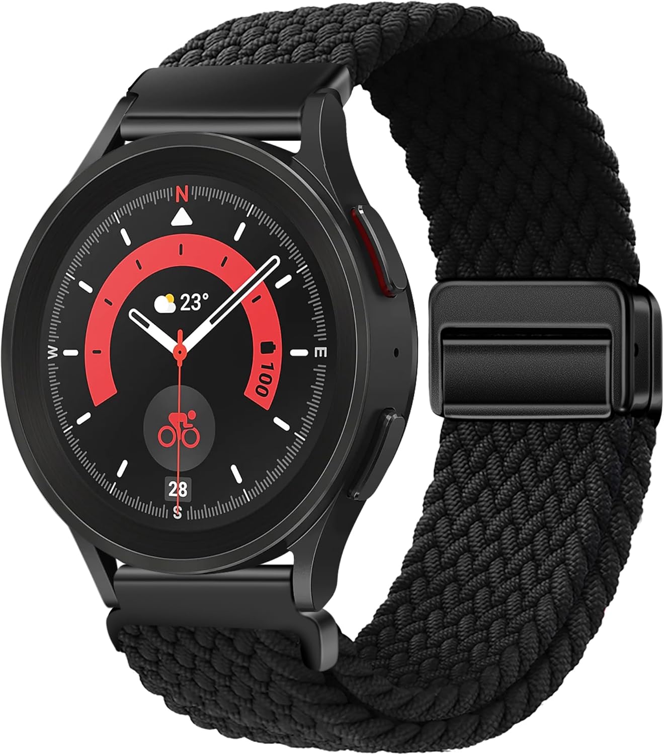 20mm Watch Band Compatible with Samsung Galaxy Watch 654 40mm 44mmWatch 5 Pro 45mmWatch 64 Classic Band 43mm 47mm 42mm 46mm, Magnetic Nylon