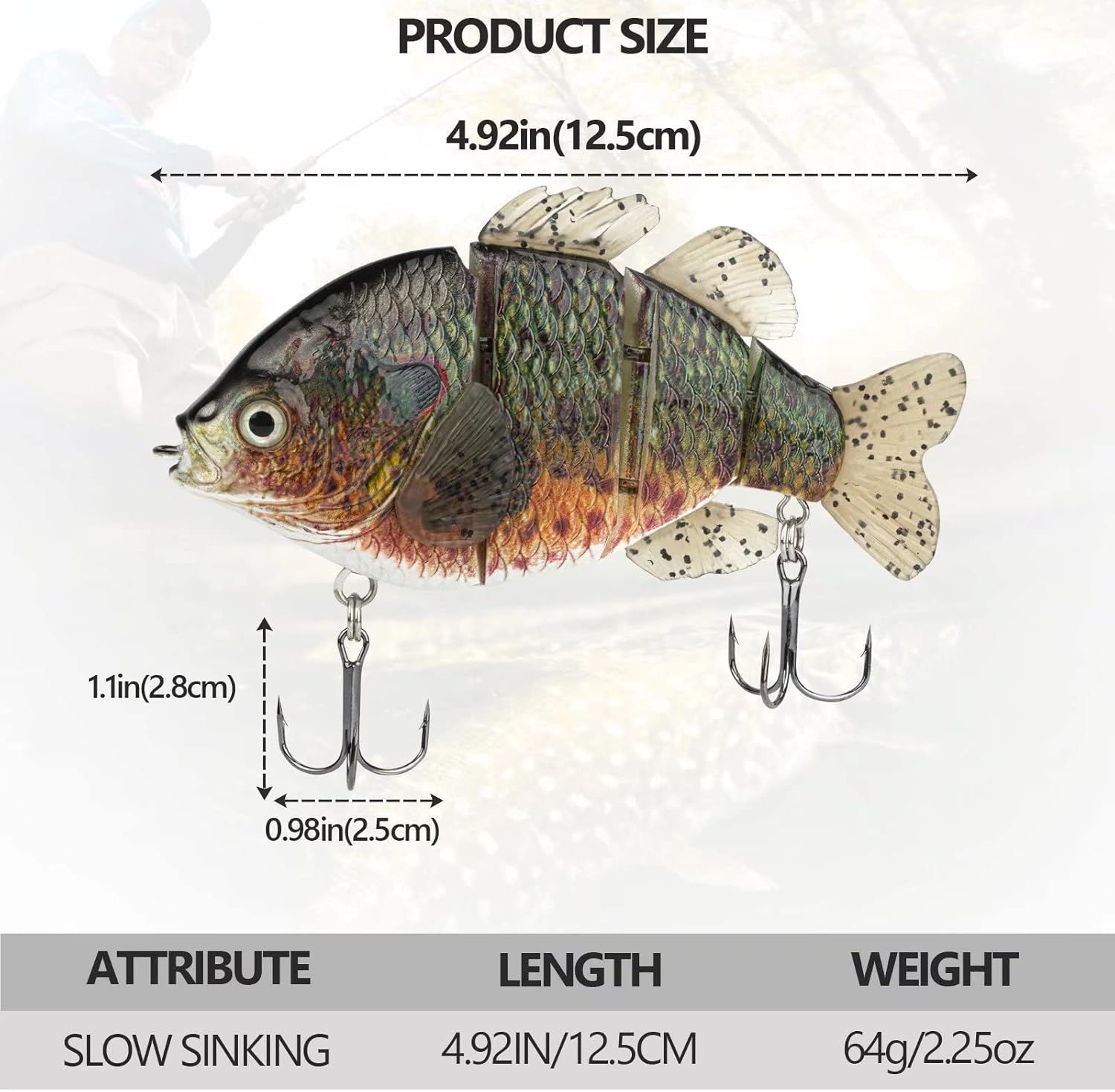 THKFISH Swimbaits Señuelos para pesca de lubina, cebos deslizantes multiarticulados, señuelos de natación de hundimiento lento, señuelos de pesca
