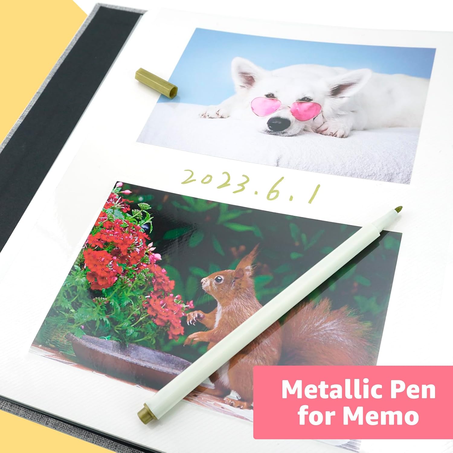 Álbum de fotos autoadhesivo con ventana de visualización de imágenes, álbum de recortes de bricolaje para imagen de 4 x 6, 5 x 7, 8 x 10, 40 páginas