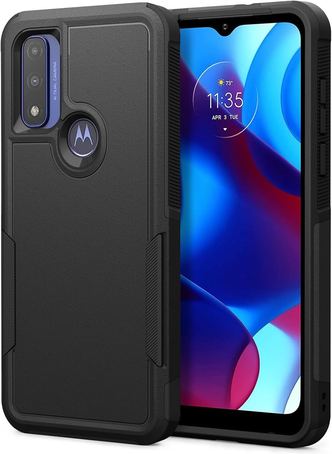 Oumida Funda para Motorola Moto G Play 2023, Moto G Power 2022Moto G Pure 2021 Funda de doble capa trasera rígida de silicona híbrida a prueba de