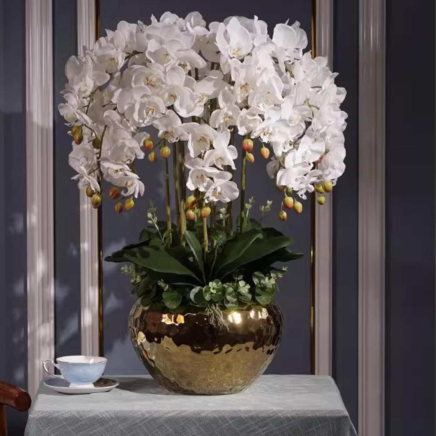 5 piezas de flores artificiales de orquídeas artificiales para decoración