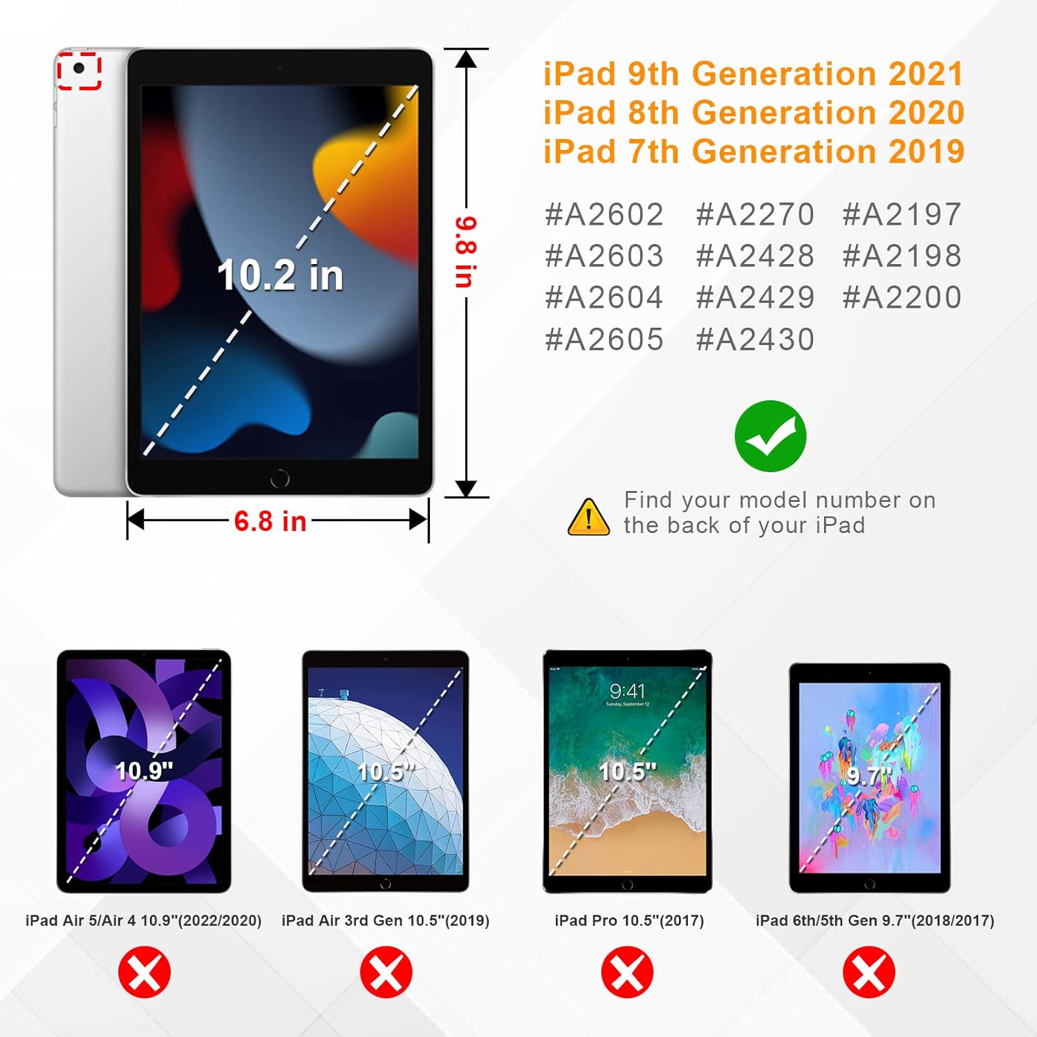 Funda giratoria Fintie para el nuevo iPad de 7a generación de 10.2″ de 2019. Portalápices integrado Funda protectora inteligente giratoria de 360