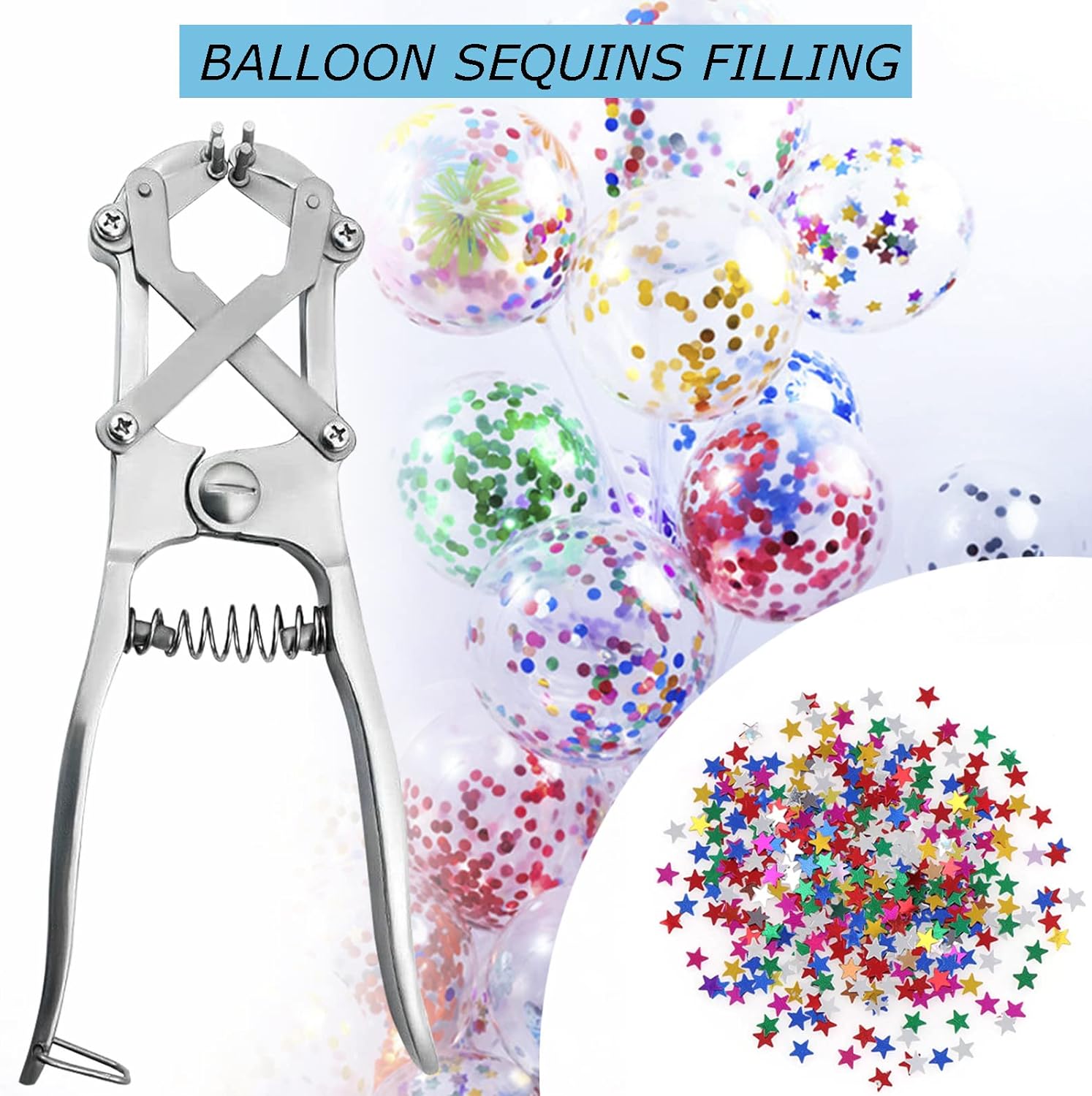 Alicates de expansión para globos, alicates expansores para globos, lentejuelas, pétalos, plumas